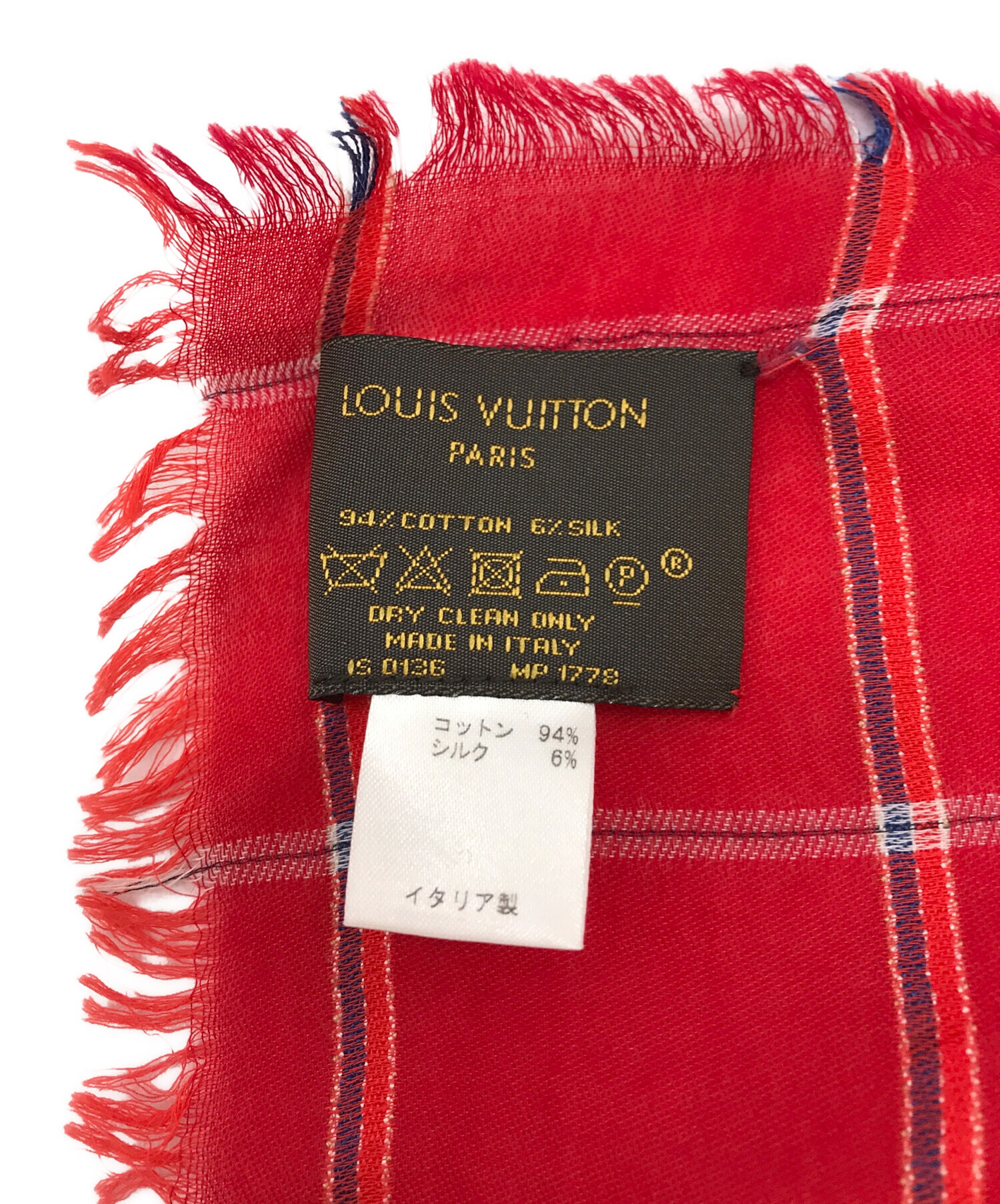 中古・古着通販】LOUIS VUITTON (ルイ ヴィトン) 大判ストール レッド｜ブランド・古着通販 トレファク公式【TREFAC  FASHION】スマホサイト