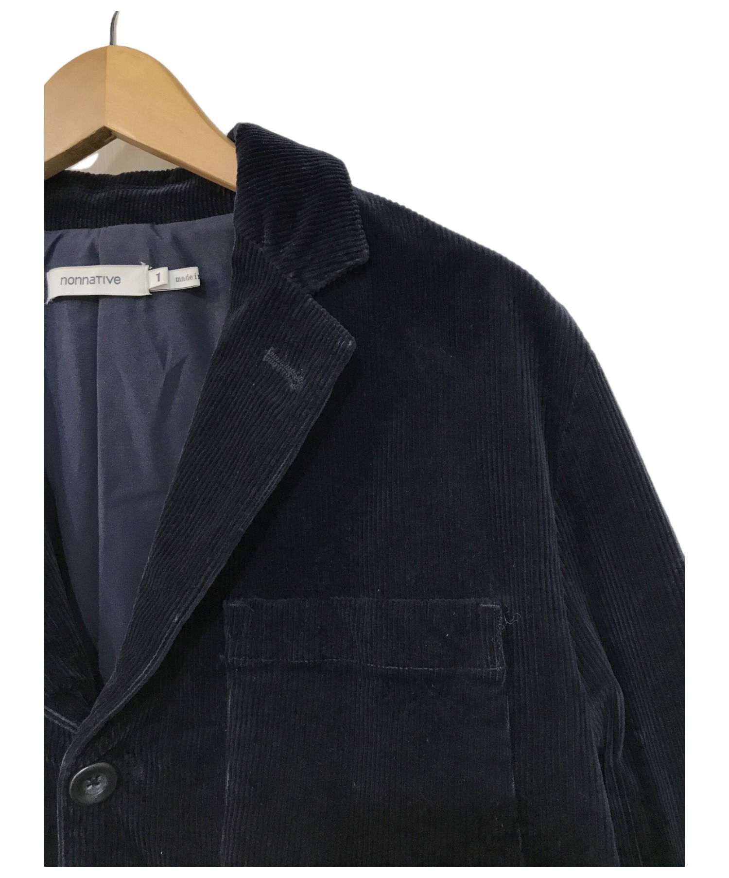 nonnative (ノンネイティブ) DWELLER 3B JACKET C/P CORD STR ネイビー サイズ:1