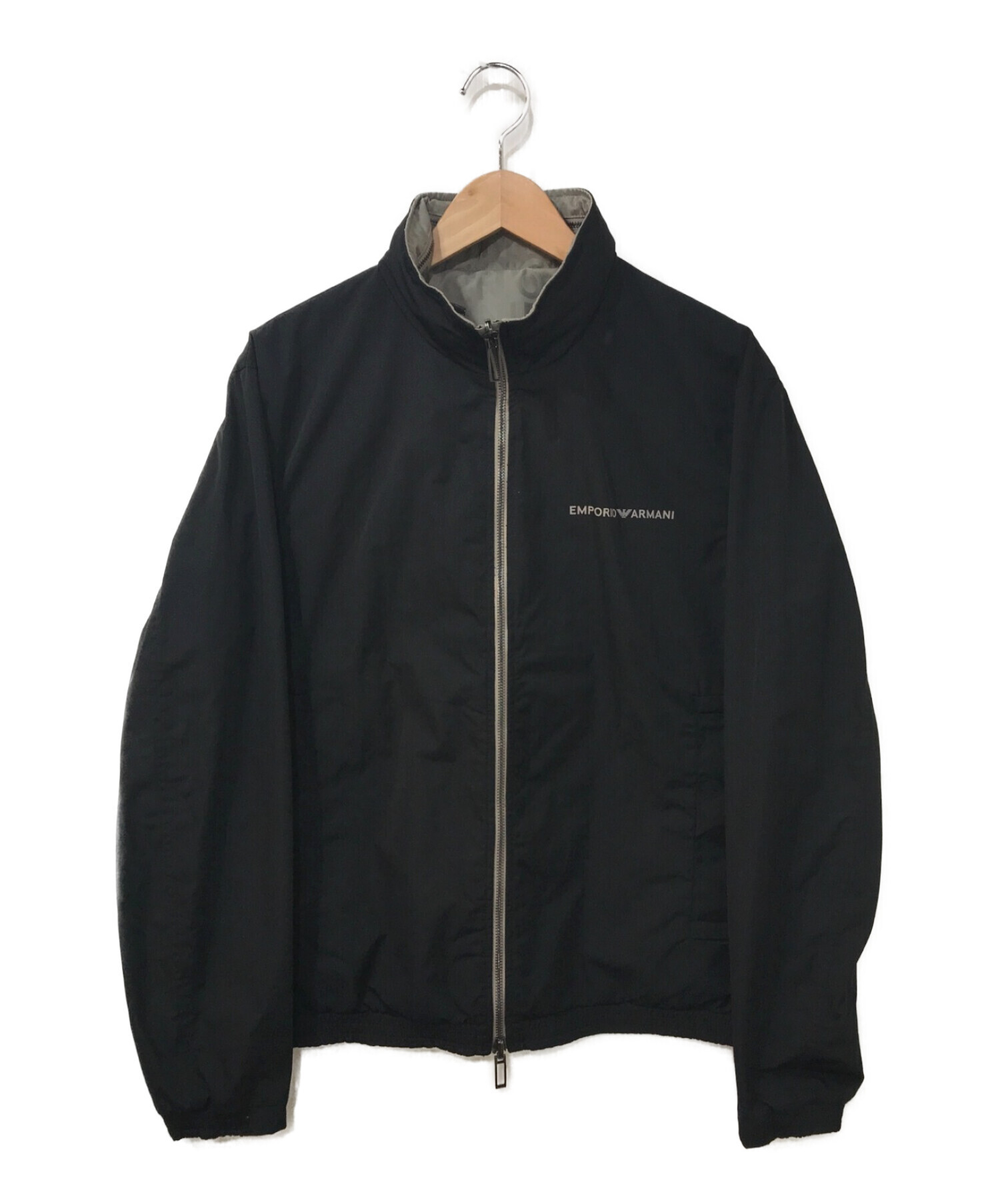 EMPORIO ARMANI (エンポリオアルマーニ) リバーシブルジャケット ブラック×グレー サイズ:50