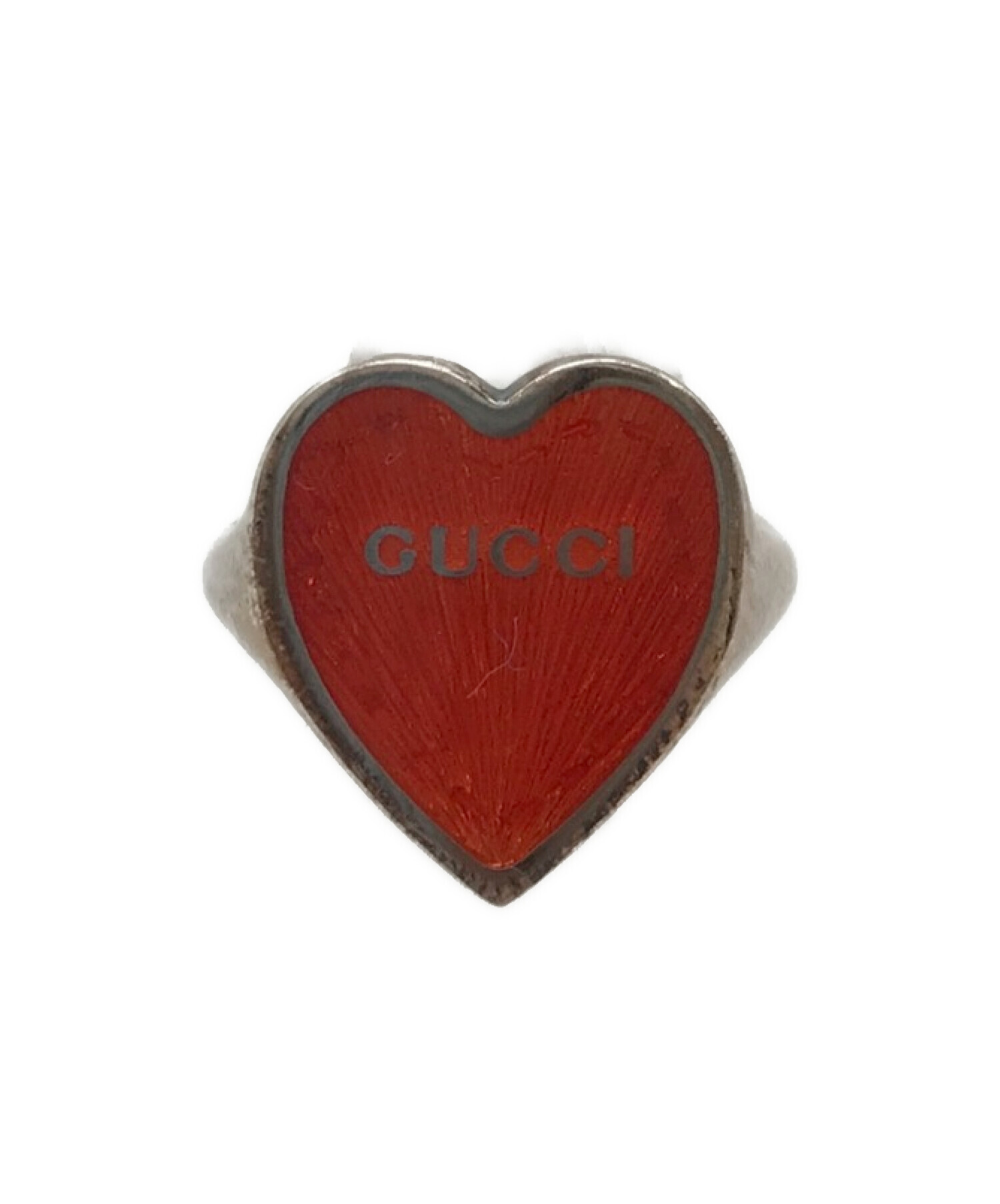 GUCCI (グッチ) エナメルハートリング サイズ:14号