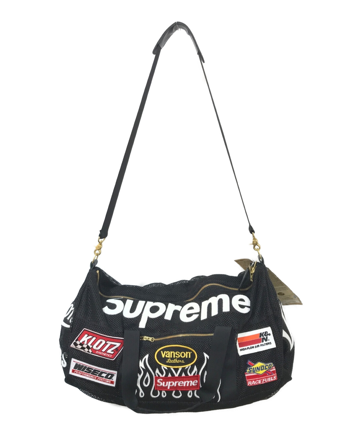 Supreme × Vanson Leathers (シュプリーム × ヴァンソン レザーズ) Cordura Mesh Duffle Bag ブラック