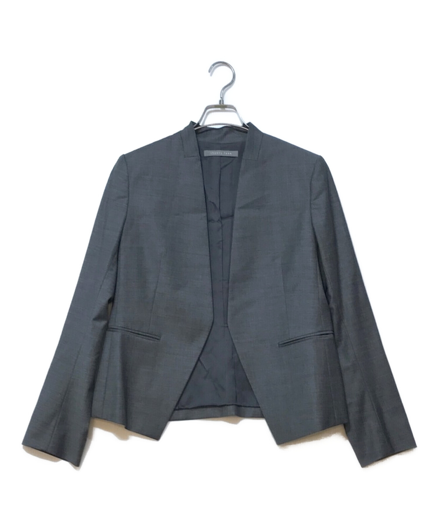 theory luxe (セオリーリュクス) Executive Donna ノーカラージャケット グレー サイズ:40