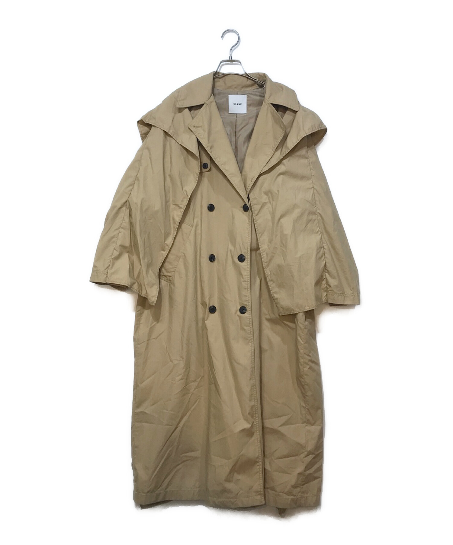 中古・古着通販】CLANE (クラネ) BACK FRILL SLEEVE TRENCH COAT ...