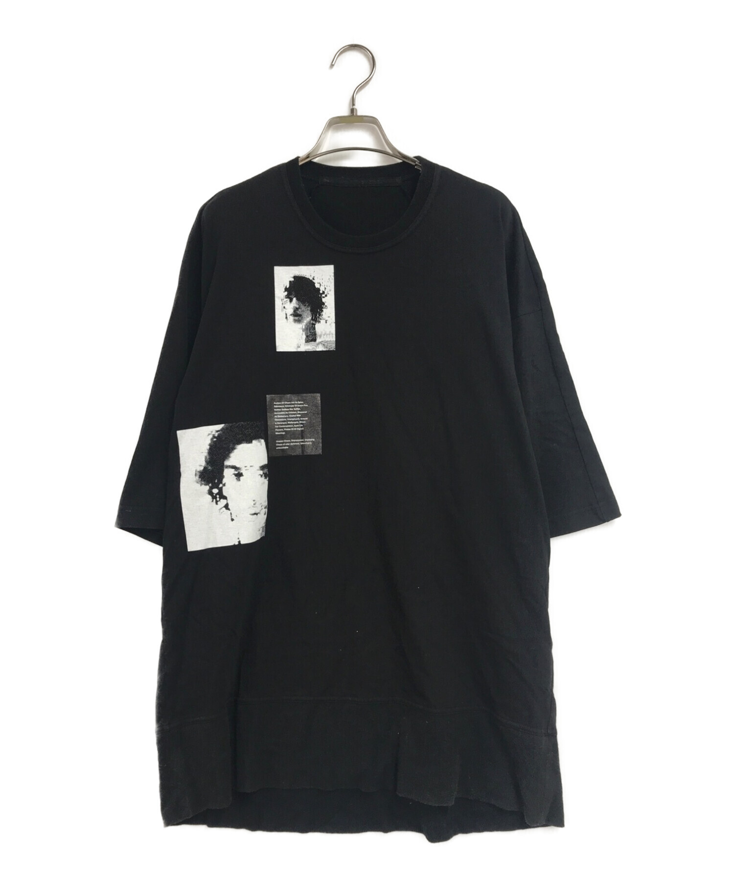 JULIUS (ユリウス) COTTON DRY JERSEY PRINT BIG T-SHIRT ブラック サイズ:2