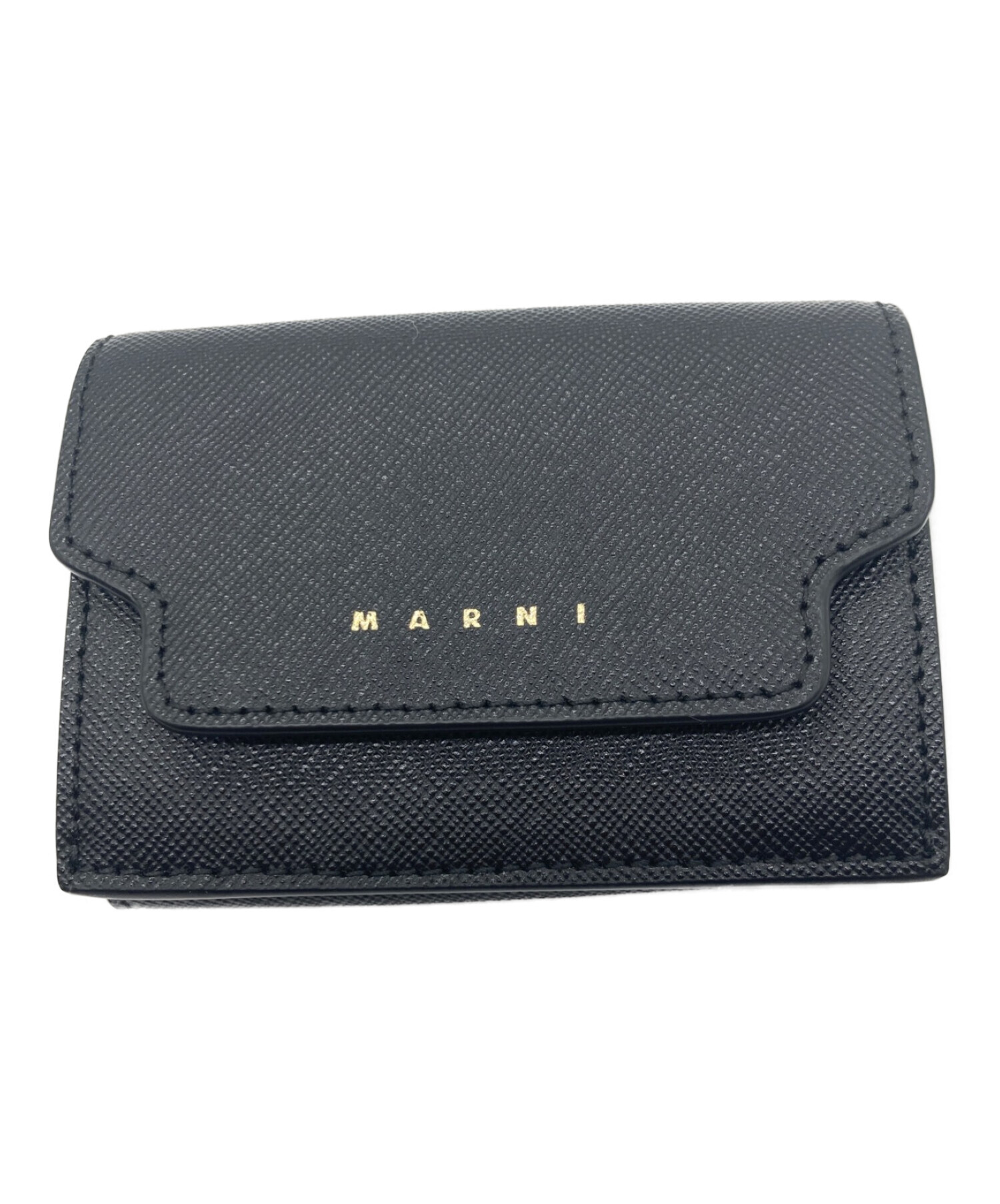 MARNI (マルニ) レザー 三つ折り財布 ブラック