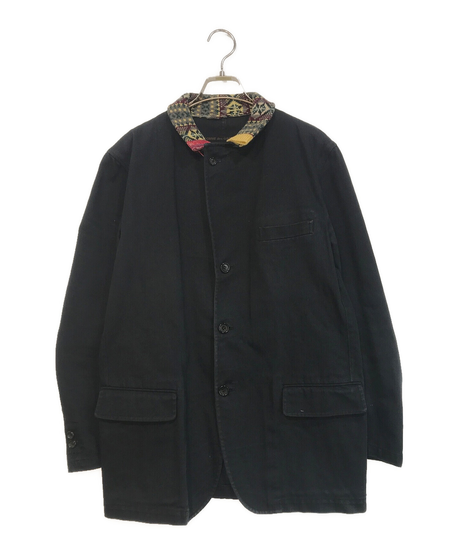 COMME des GARCONS HOMME×10 corso como (コムデギャルソン オム) ニット切替ジャケット ブラック サイズ:M