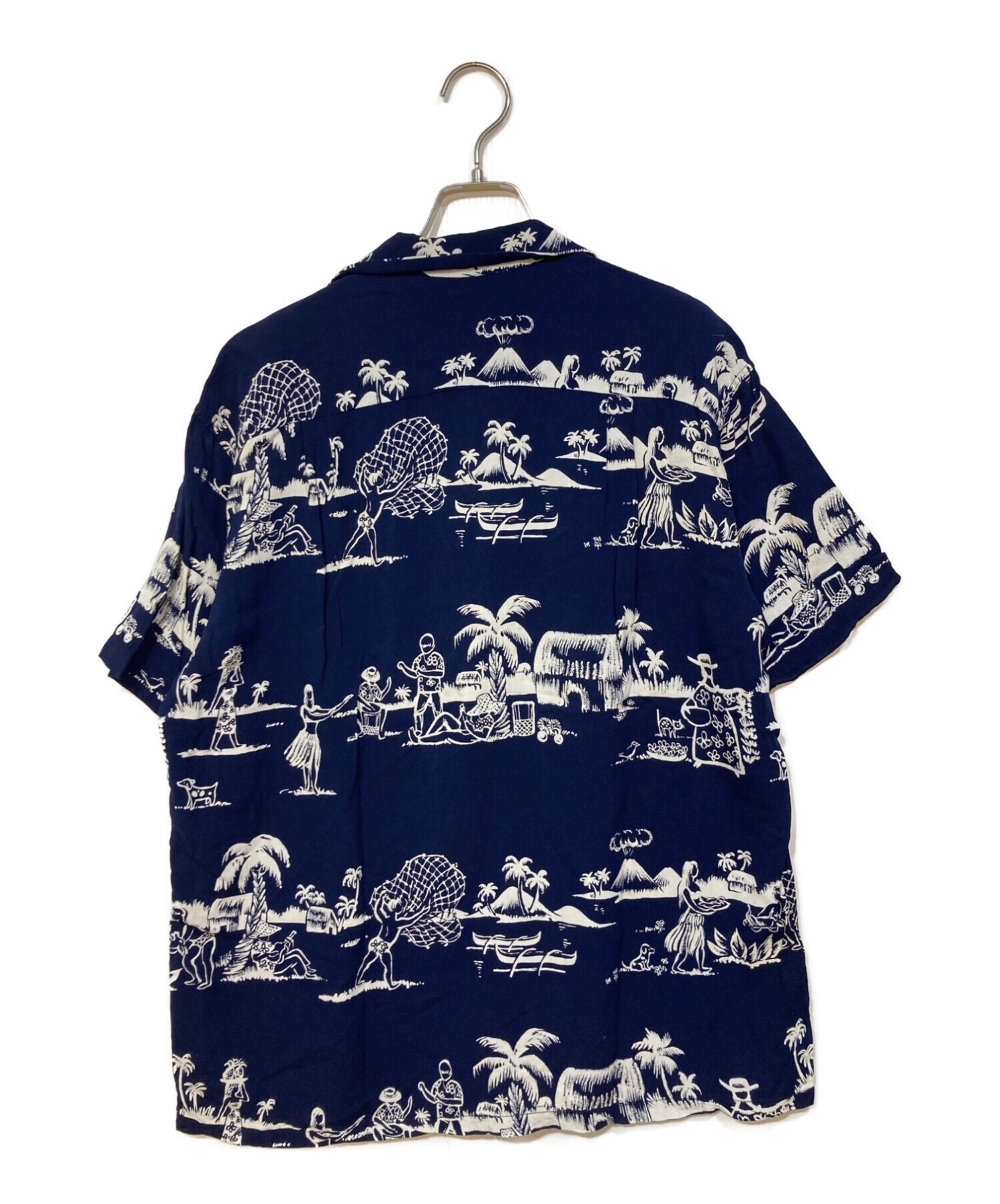 ナチュラルネイビー アロハシャツ The Kahala vintage Hawaiian shirt