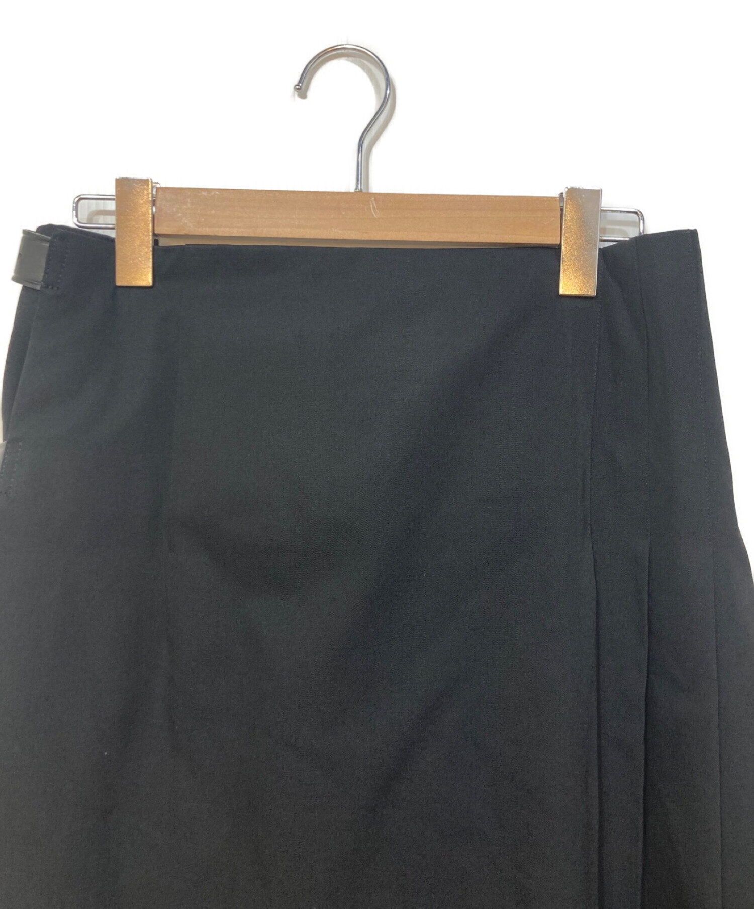 COMME des GARCONS (コムデギャルソン) プリーツスカートベルトパンツ ブラック サイズ:M