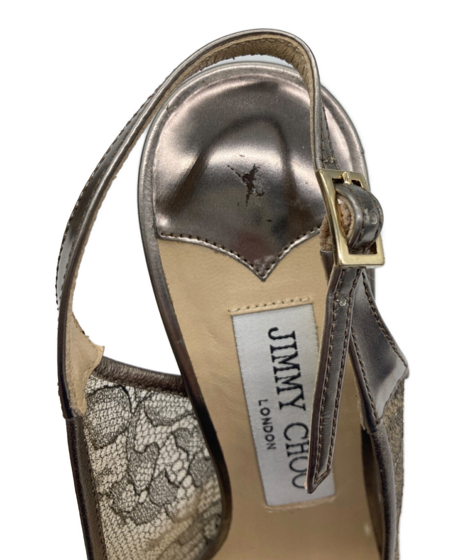 中古・古着通販】JIMMY CHOO (ジミーチュウ) オープントゥヒール