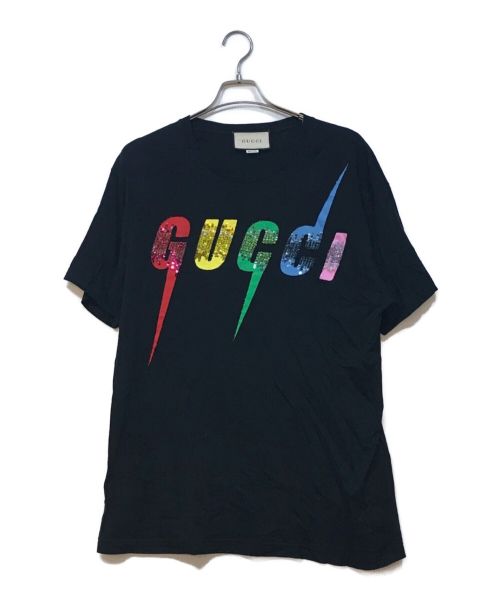 中古・古着通販】GUCCI (グッチ) ブレードプリントTシャツ ブラック