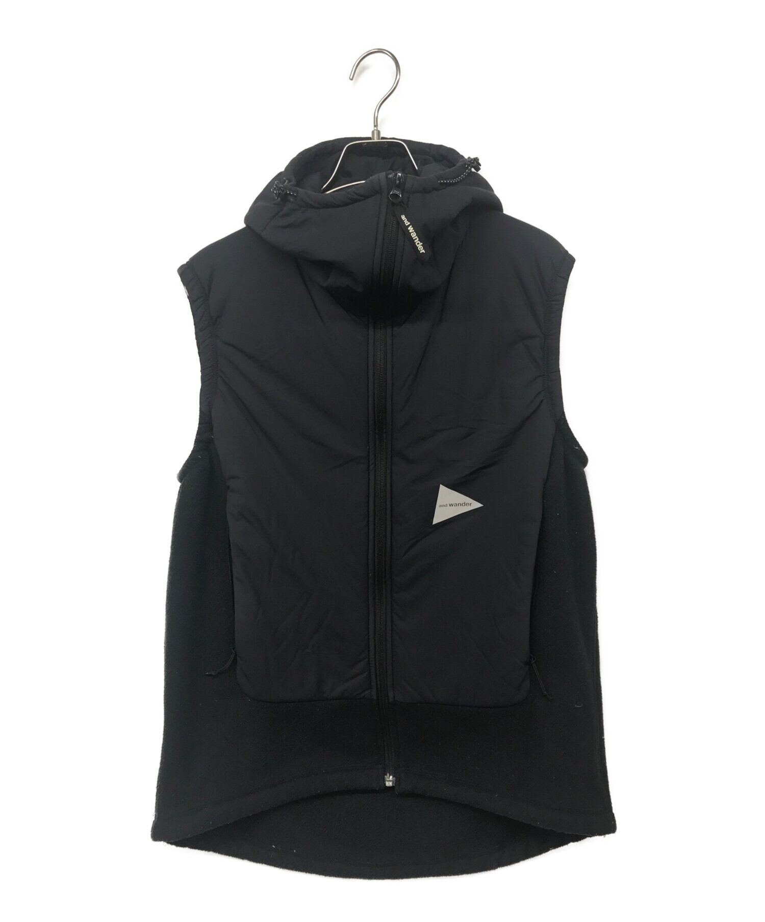 and wanderアンドワンダー twill fleece vest ベスト色グレー - 登山用品