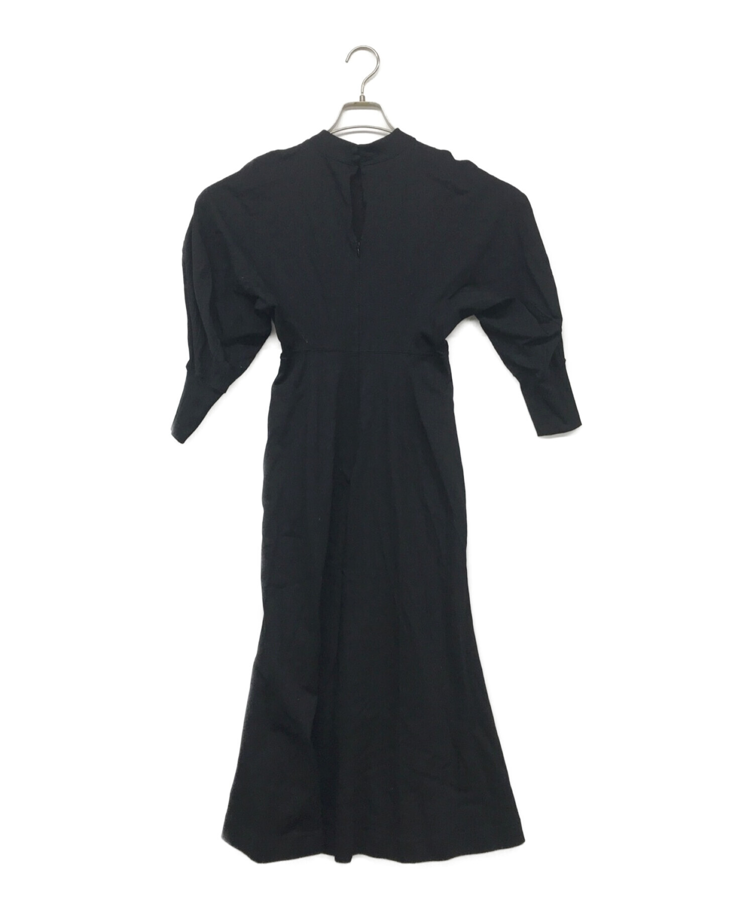 マメクロゴウチ Classic Cotton Dress - black - www