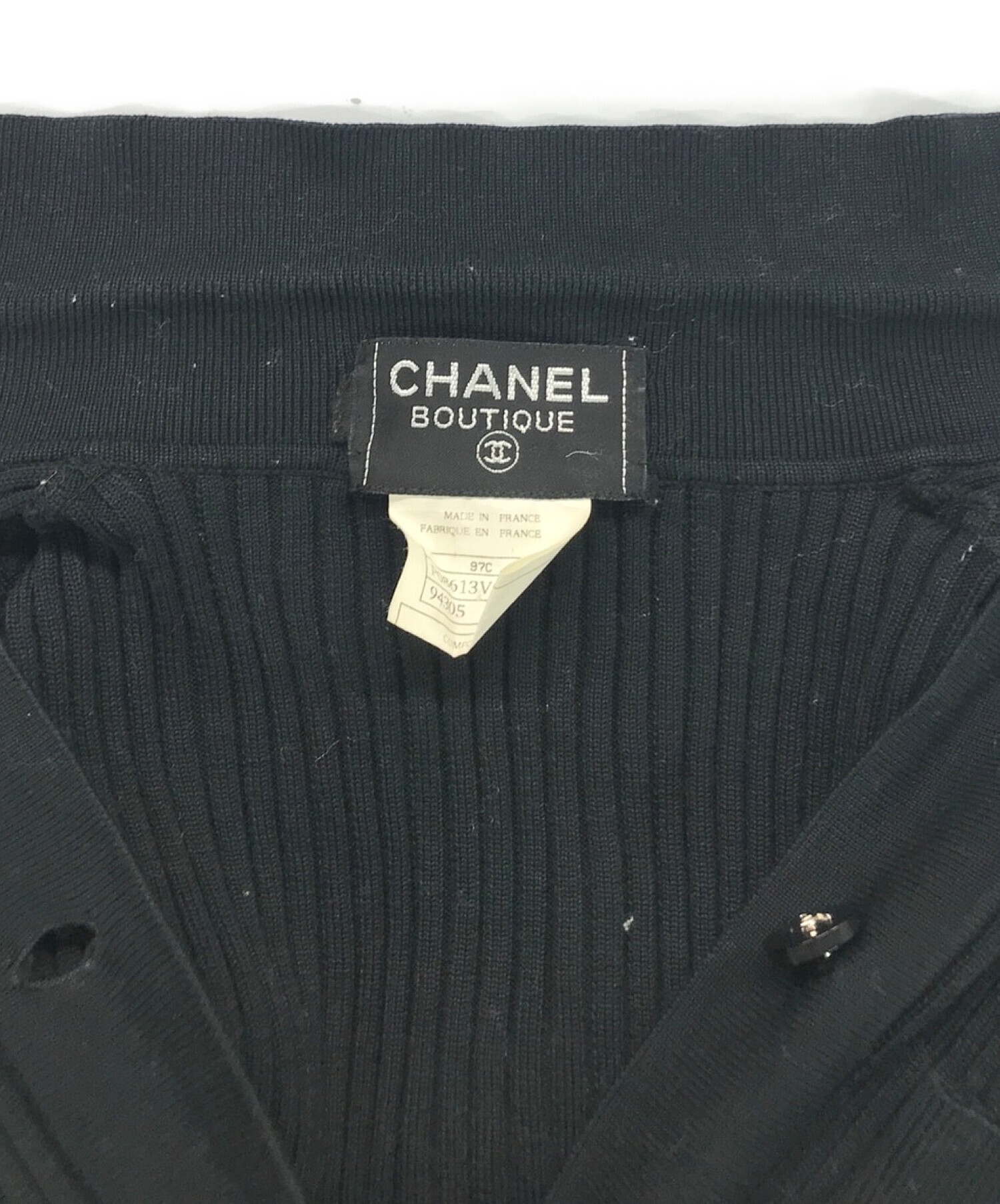 中古・古着通販】CHANEL (シャネル) ヴィンテージ半袖ボタントップ