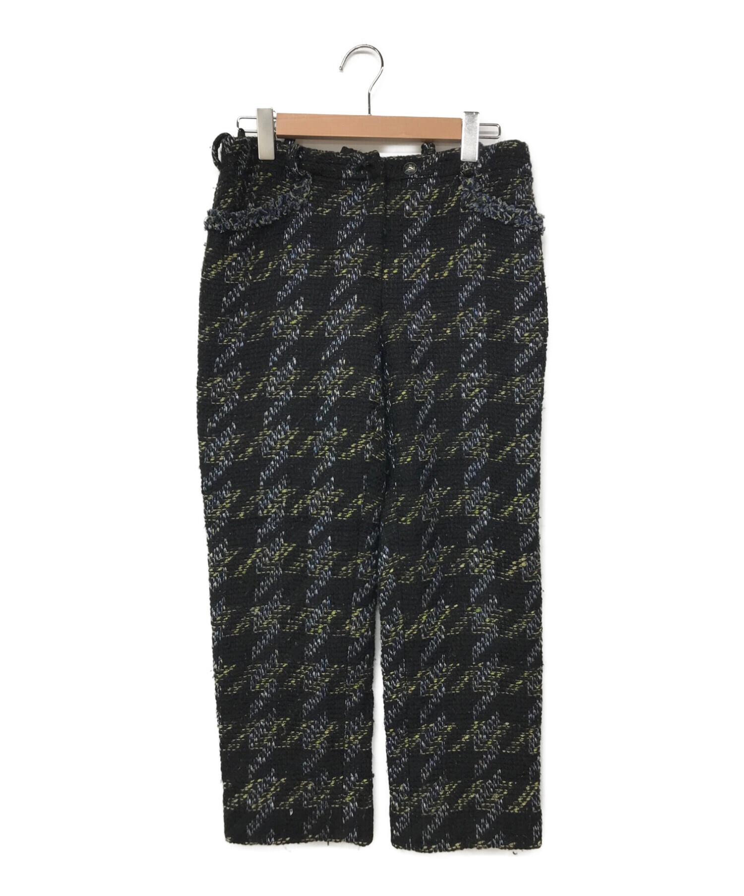 中古・古着通販】CHANEL (シャネル) TWEED HIGH RISE PANTS ブラック