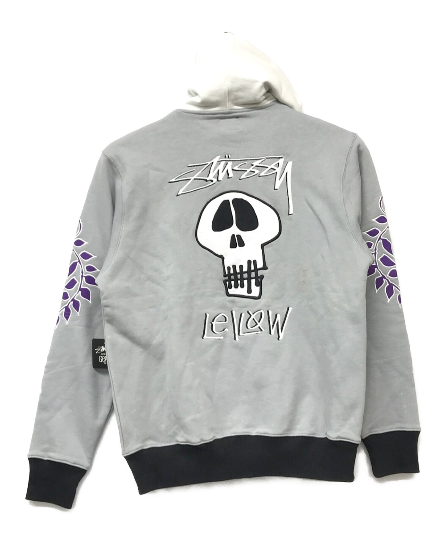 stussy×Leilow (ステューシー×レイロー) ジップアップスウェット グレー サイズ:L