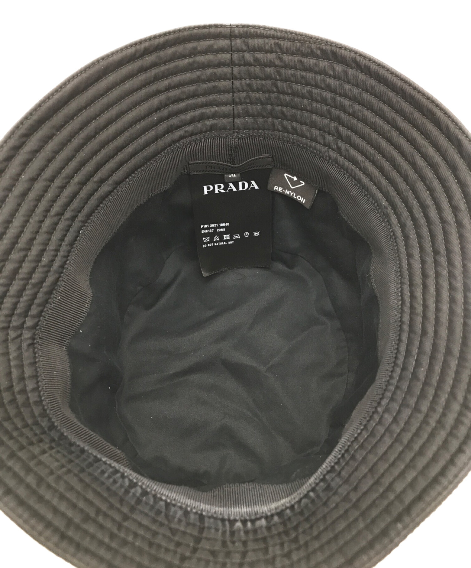 中古・古着通販】PRADA (プラダ) RE-NYLON BOBハット ブラック サイズ