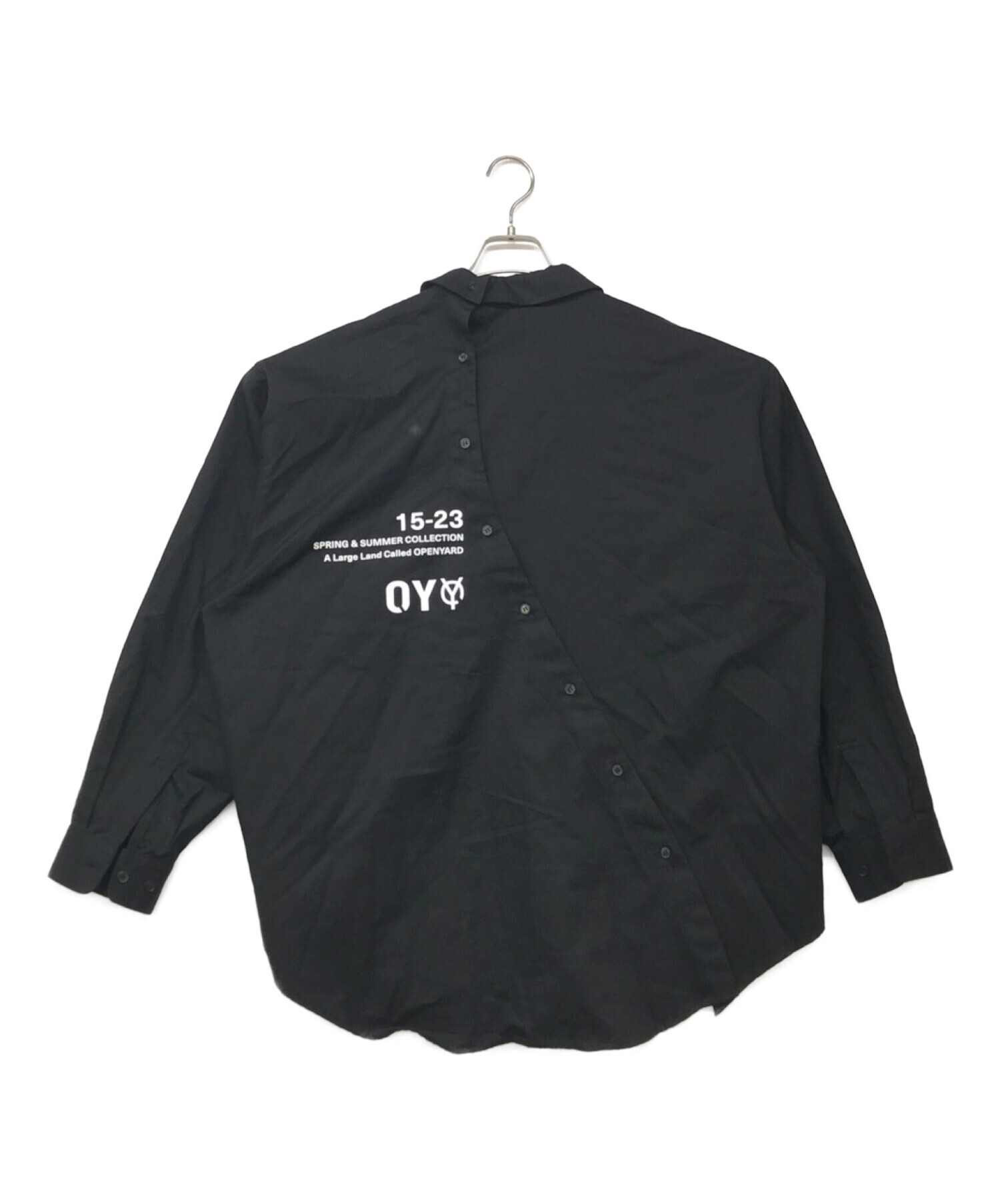 OY (オーワイ) CURVE LINE SHIRTS/カーブライン シャツ ブラック サイズ:F