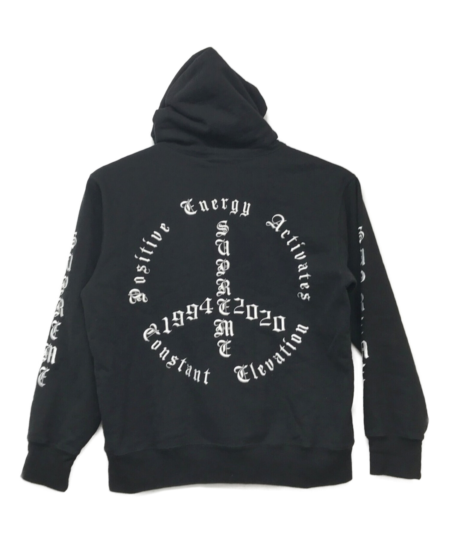 SUPREME (シュプリーム) peace hooded sweatshirt/ピースフーデッドスウェットシャツ ブラック サイズ:M