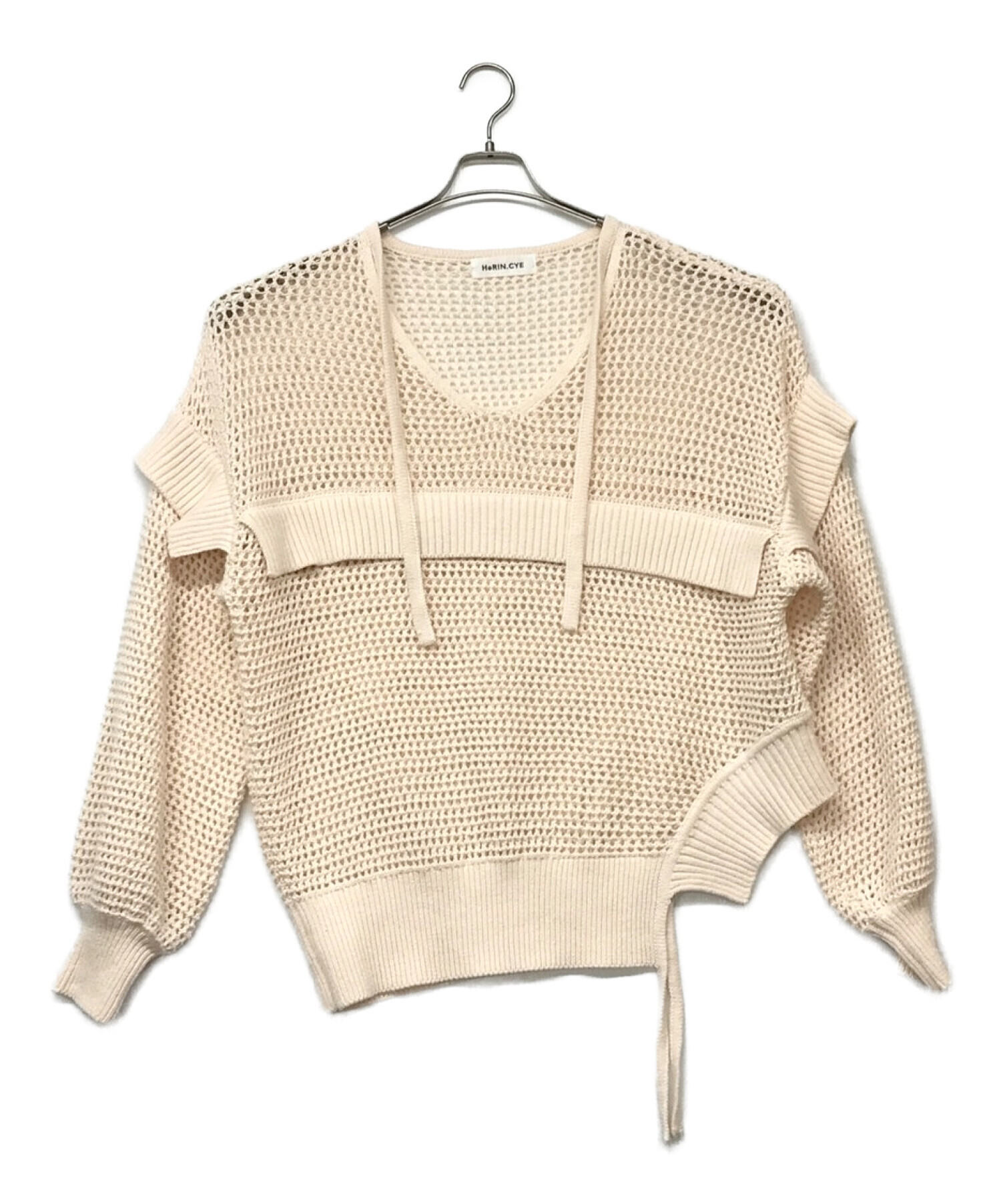 HeRIN.CYE (ヘリンドットサイ) Mesh knit tops ベージュ サイズ:FREE