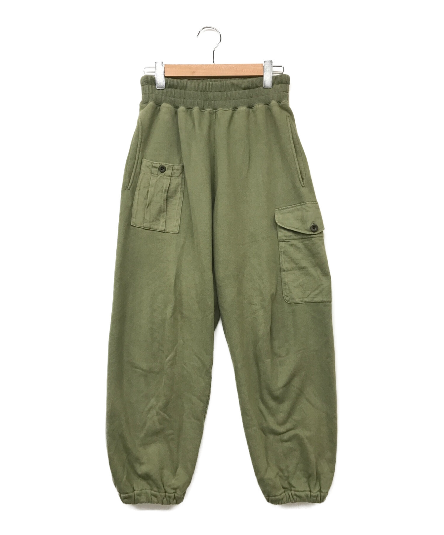 NIGEL CABOURN (ナイジェルケーボン) FRENCH TERRY BRITISH ARMY SWEAT PANT オリーブ サイズ:32