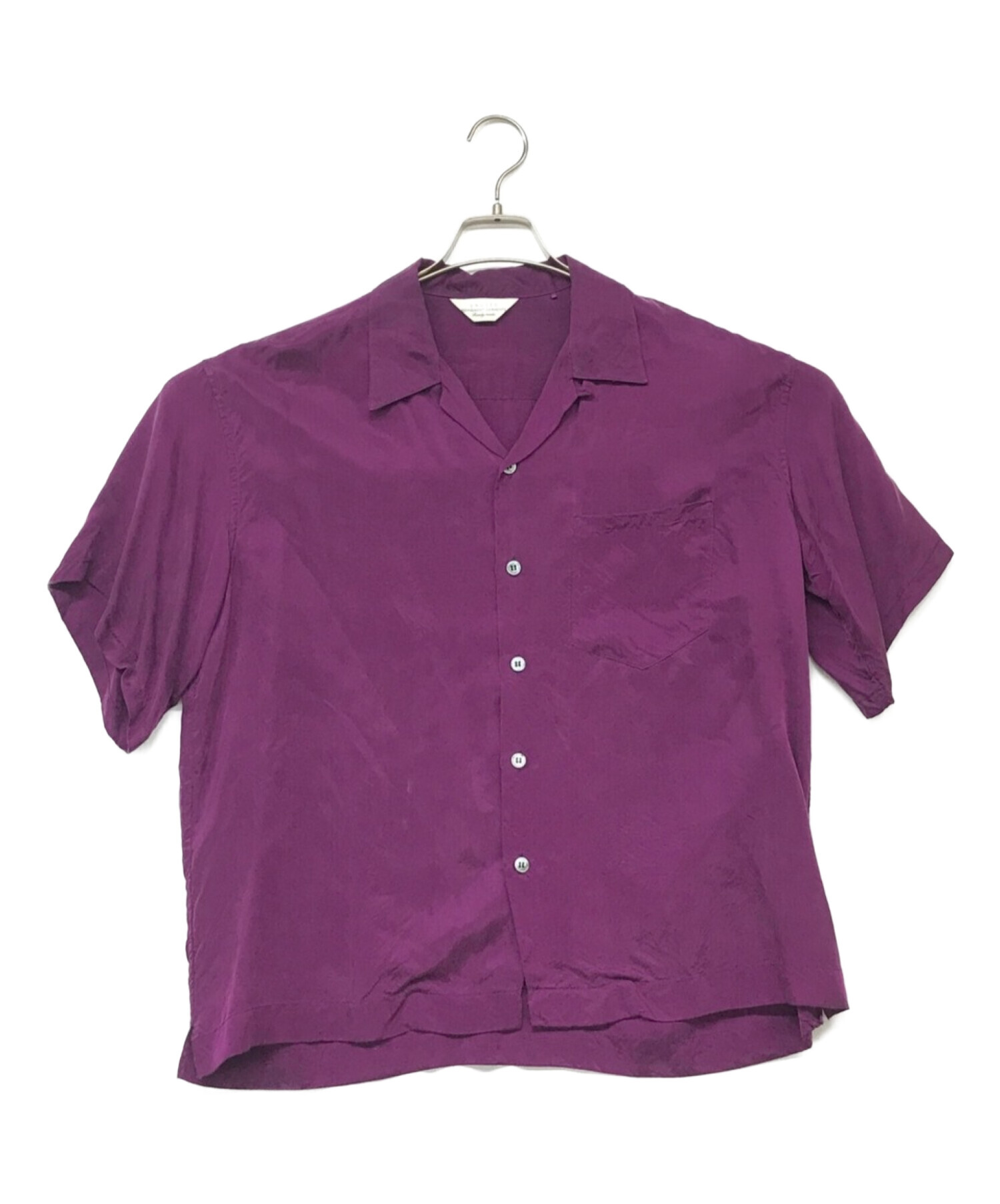 UNUSED (アンユーズド) Open collar short-sleeve shirt 半袖シャツ パープル サイズ:1