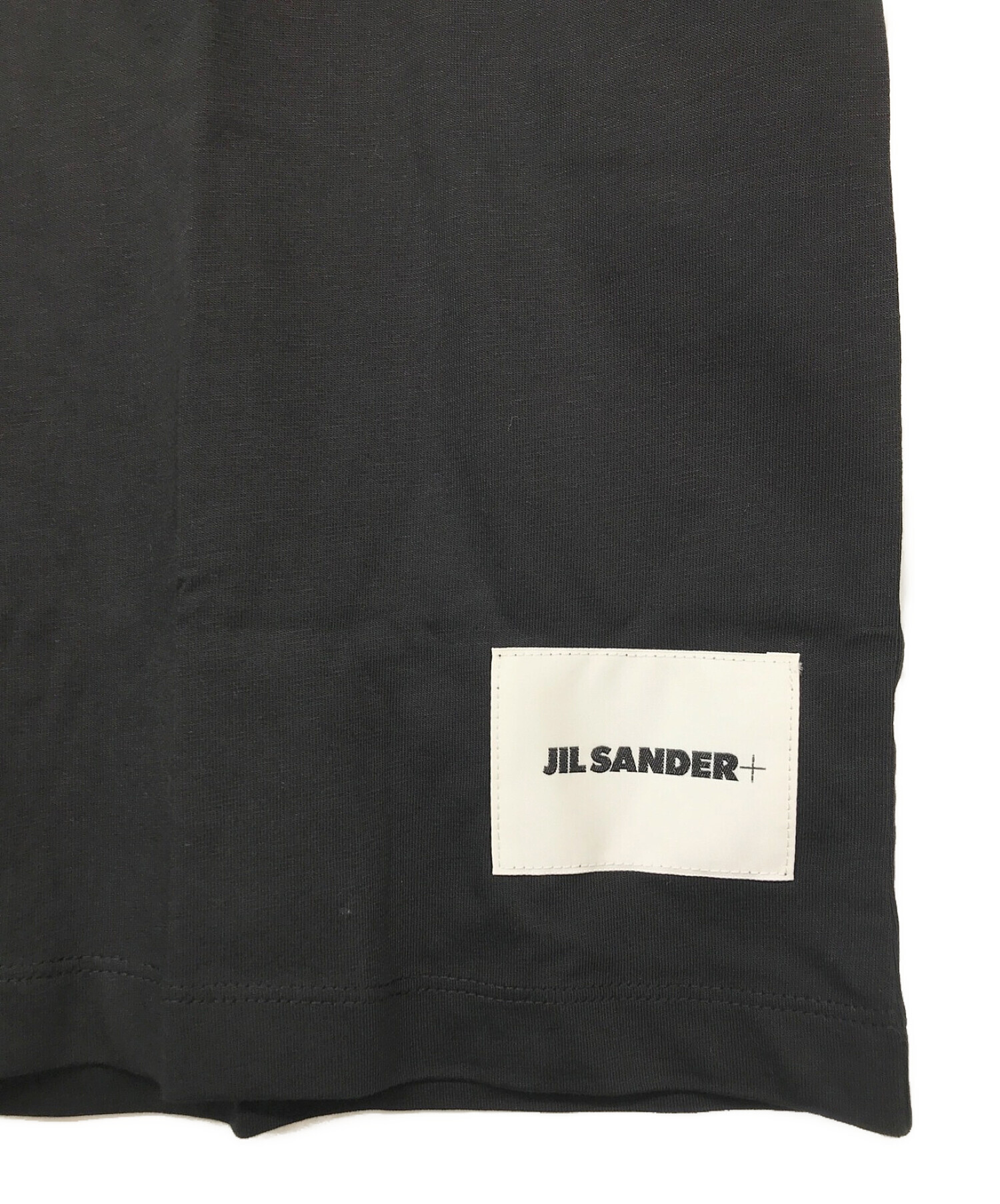 JIL SANDER+ (ジルサンダープラス) オーガニックコットンパックTシャツ ブラック サイズ:L