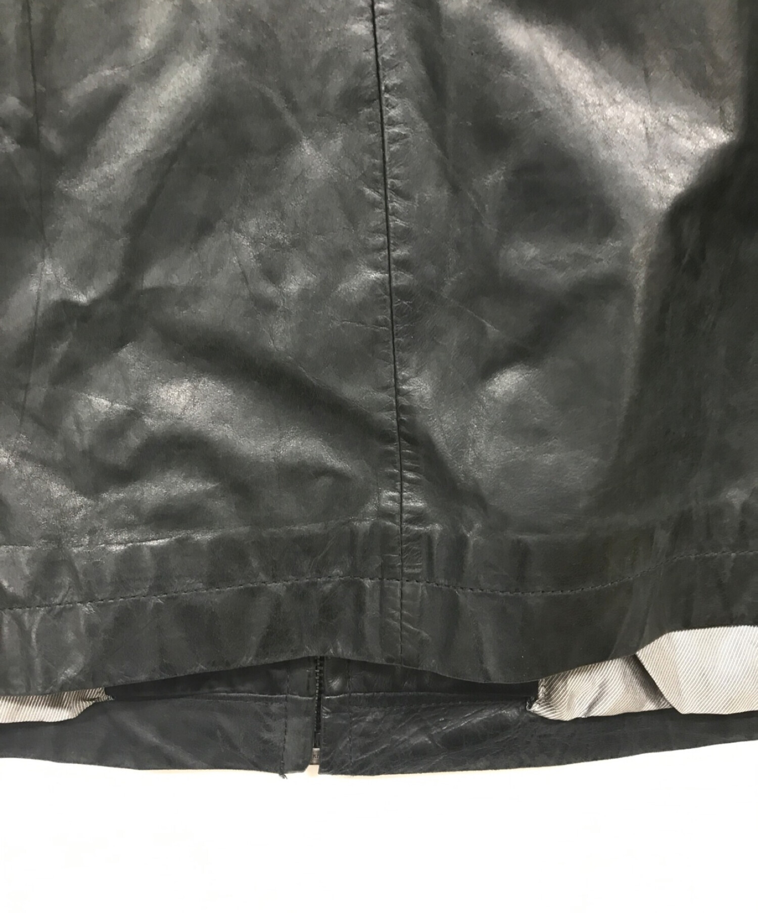 NIKE (ナイキ) レザージャケット ブラック サイズ:XL