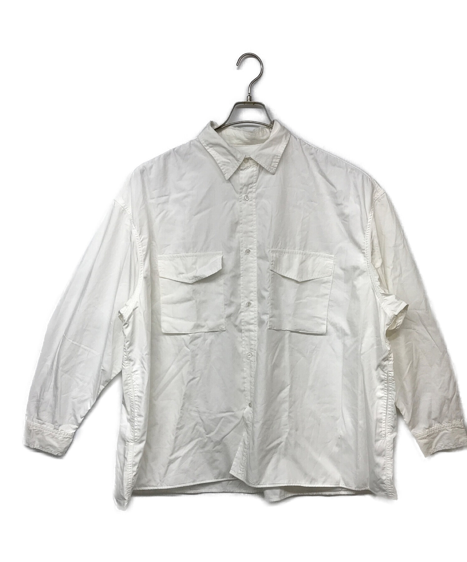 Graphpaper (グラフペーパー) Garment Dyed Poplin Fatigue Shirt/ファティーグシャツ ホワイト サイズ:F