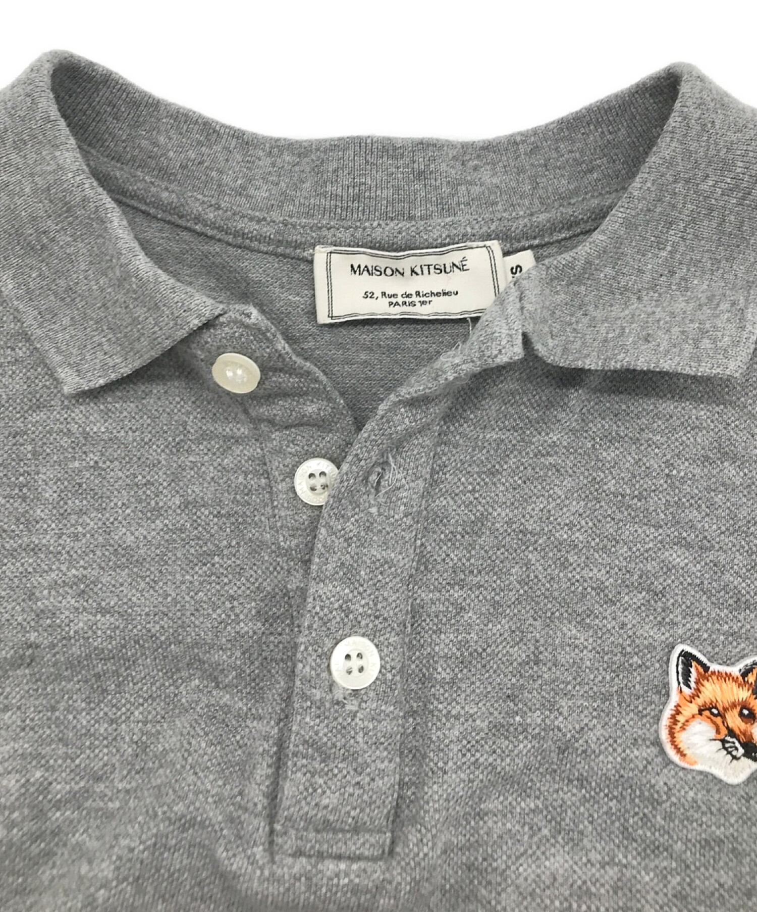 販売特注品 メゾンキツネ ポロシャツ FOX HEAD PATCH CLASSIC POLO