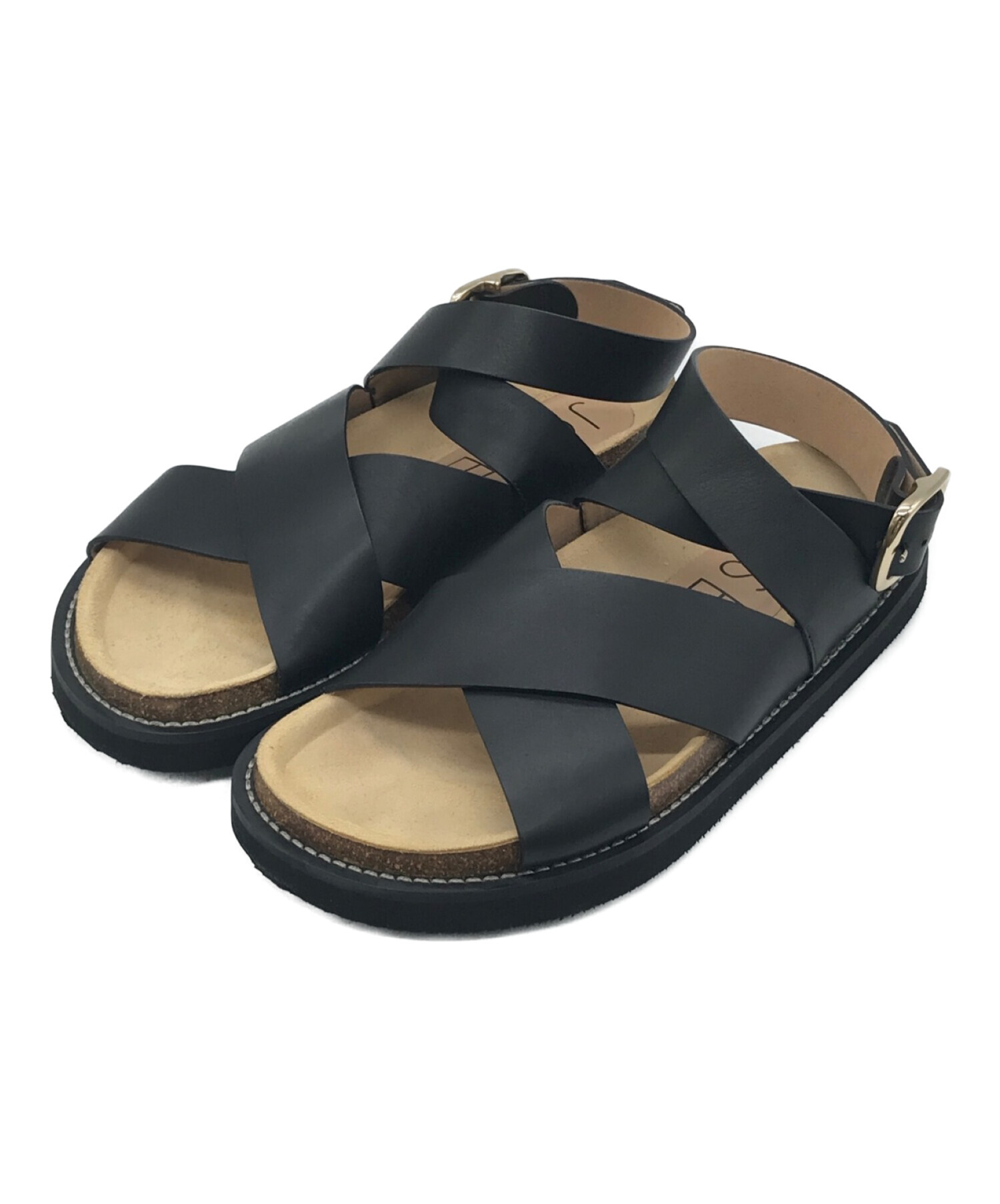 JOSEPH (ジョゼフ) Fussbet Cross Ankle Strap Sandal ブラック サイズ:37