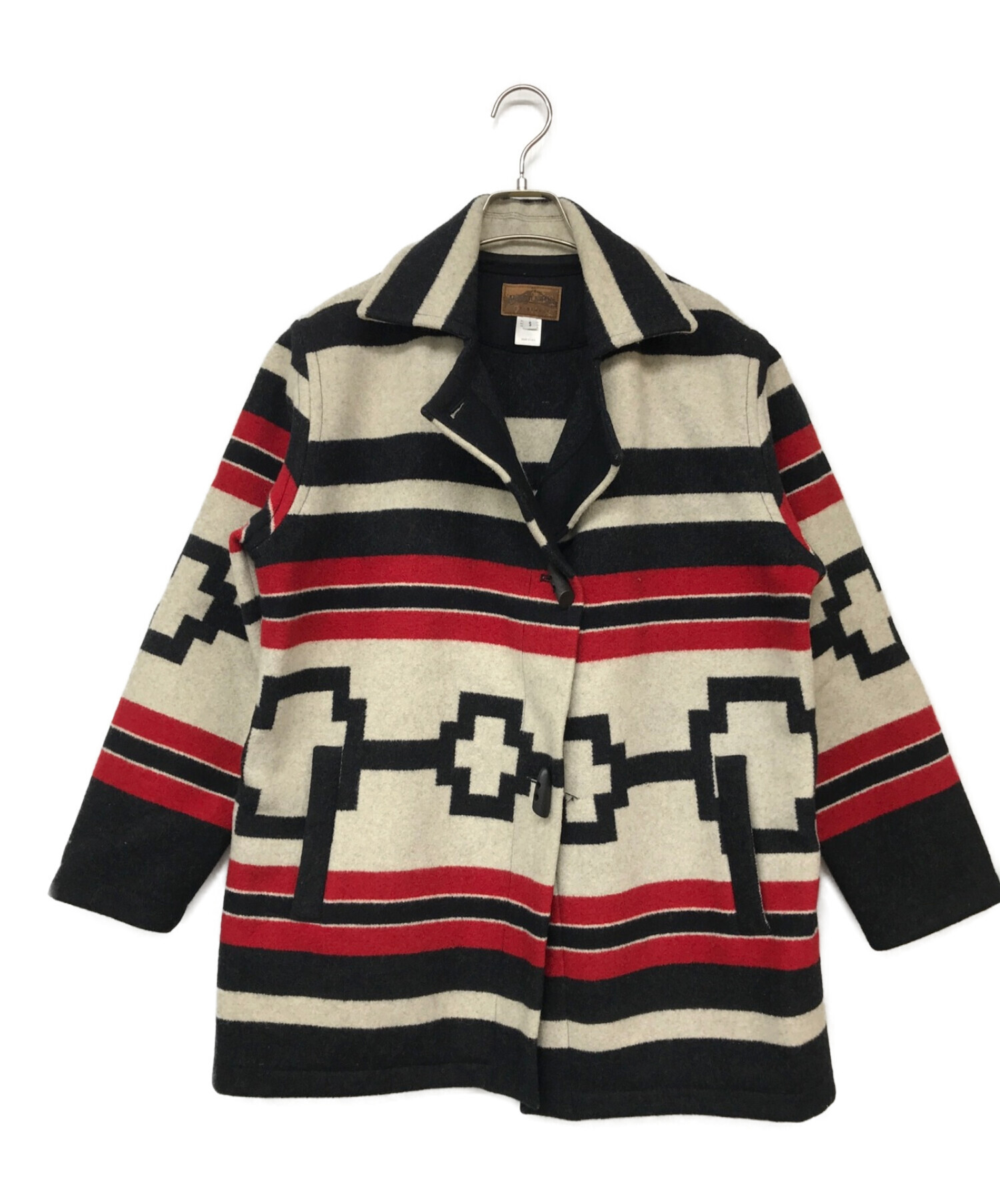 PENDLETON (ペンドルトン) ネイティブ柄 トグルボタン ウールジャケット ブラック サイズ:S