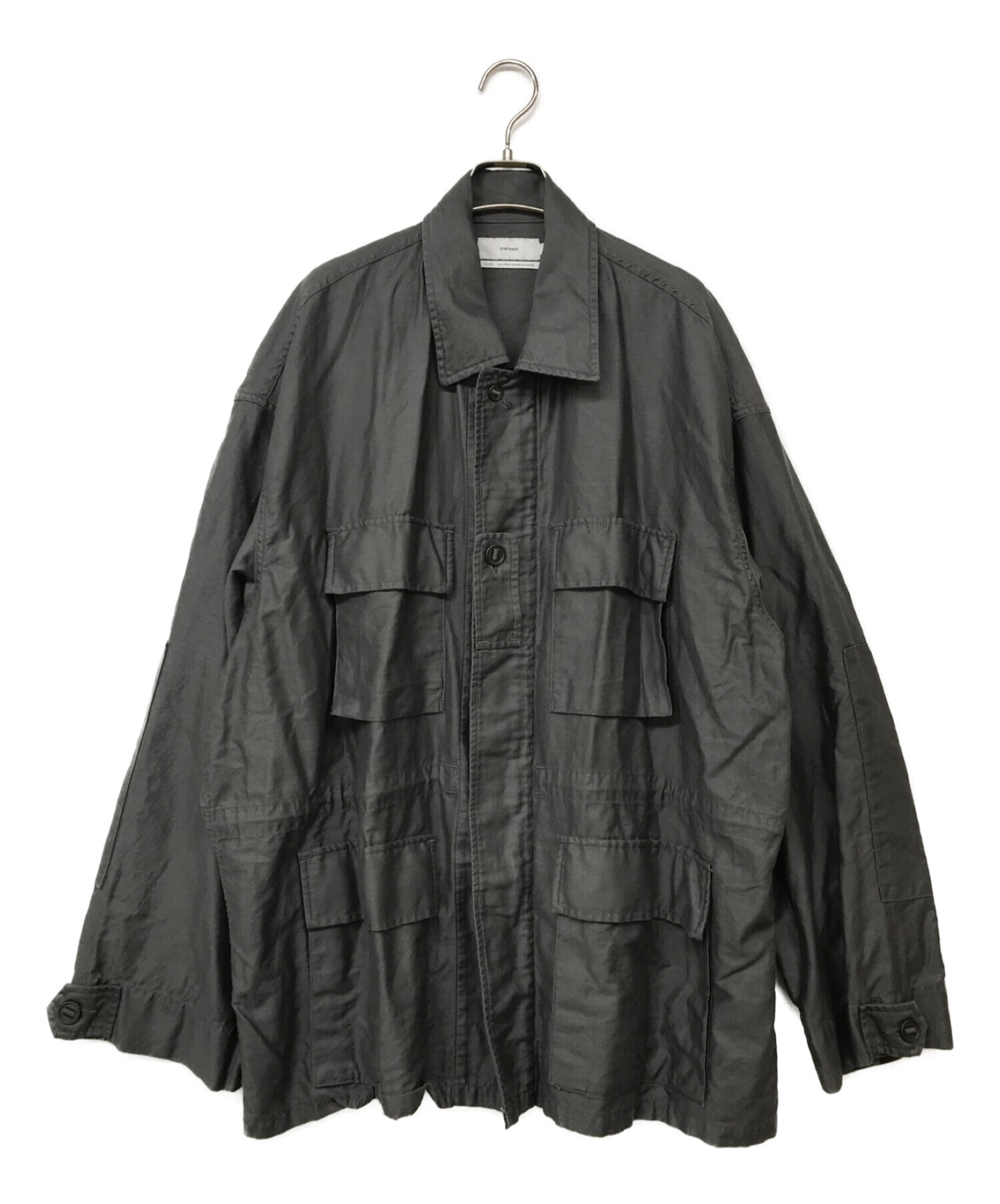 Graphpaper (グラフペーパー) Cotton Linen Moleskin Military  Jacket/コットンリネンモールスキンジャケット グレー サイズ:2