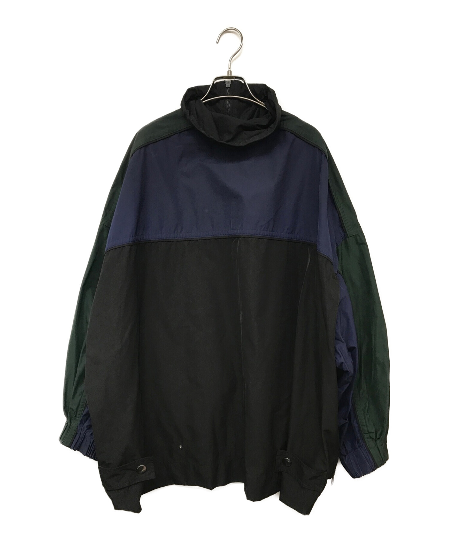 nagonstans (ナゴンスタンス) メモリーツイル ボンバージャケット ネイビー×グリーン サイズ:38