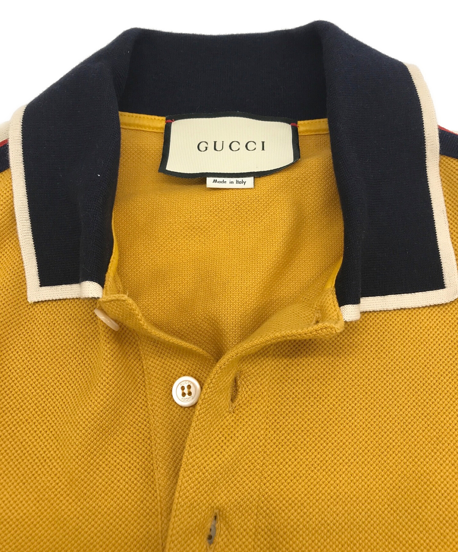 中古・古着通販】GUCCI (グッチ) 袖ロゴポロシャツ イエロー サイズ:XS｜ブランド・古着通販 トレファク公式【TREFAC  FASHION】スマホサイト