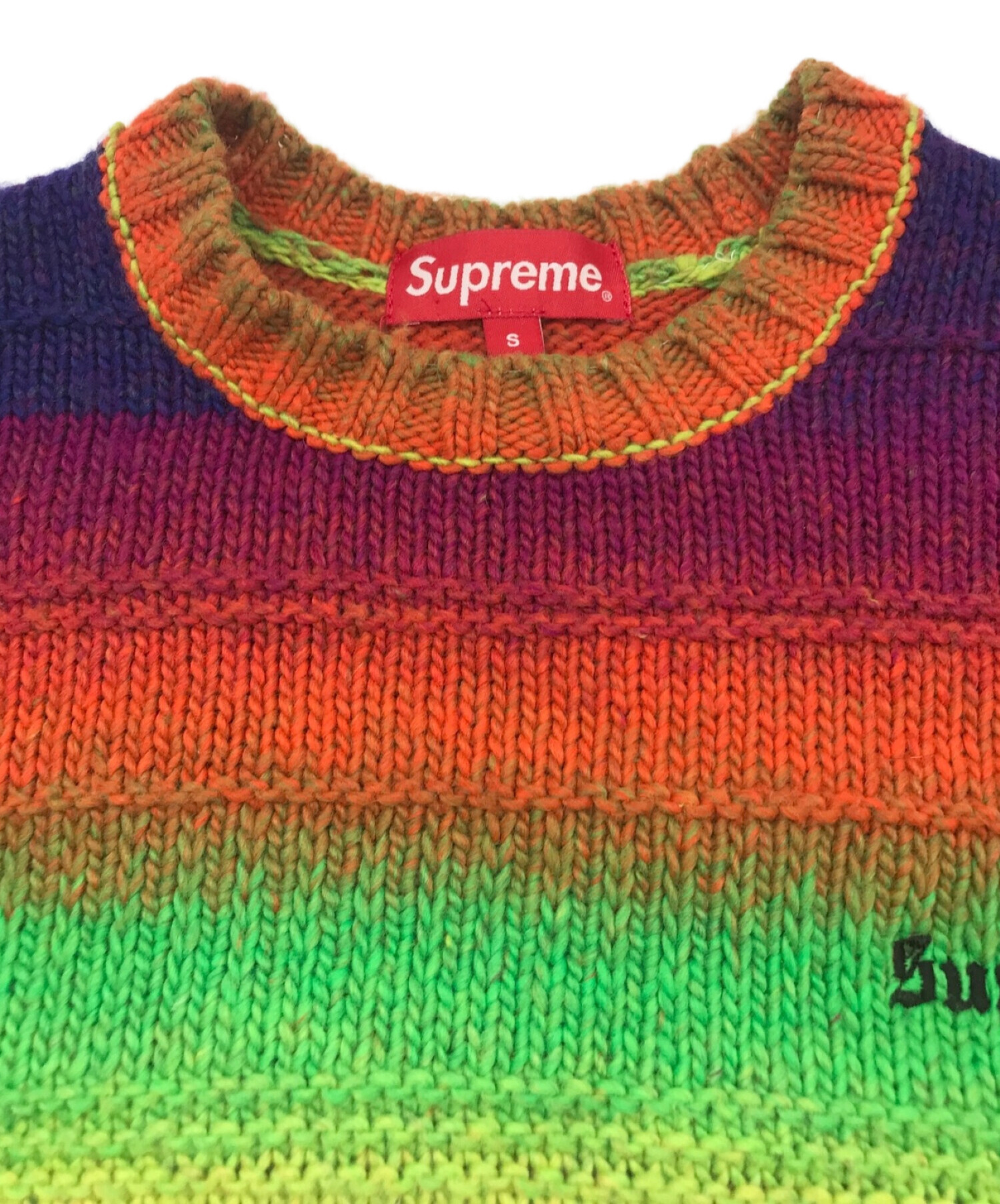 SUPREME (シュプリーム) Gradient Stripe Sweater/グラデーションストライプセーター マルチカラー サイズ:S