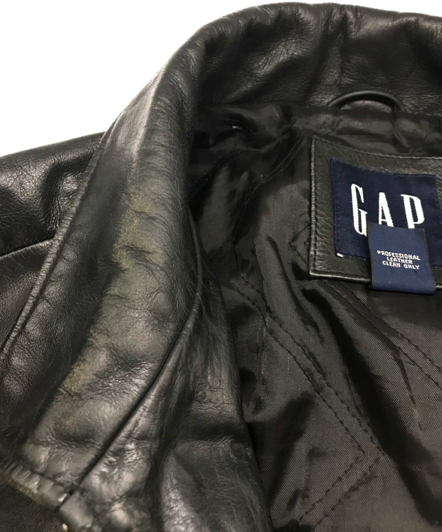 OLD GAP (オールドギャップ) ヴィンテージレザージャケット ブラック サイズ:XL