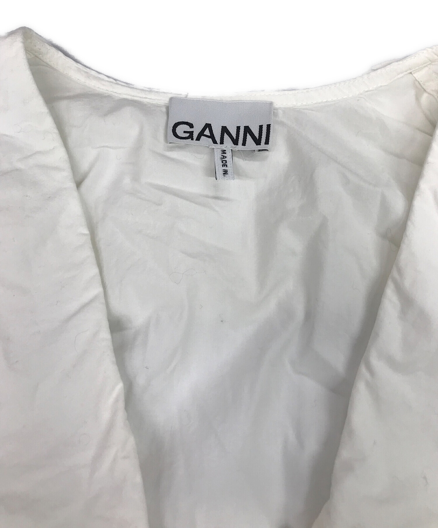 中古・古着通販】GANNI (ガニー) ビッグカラーブラウス ホワイト