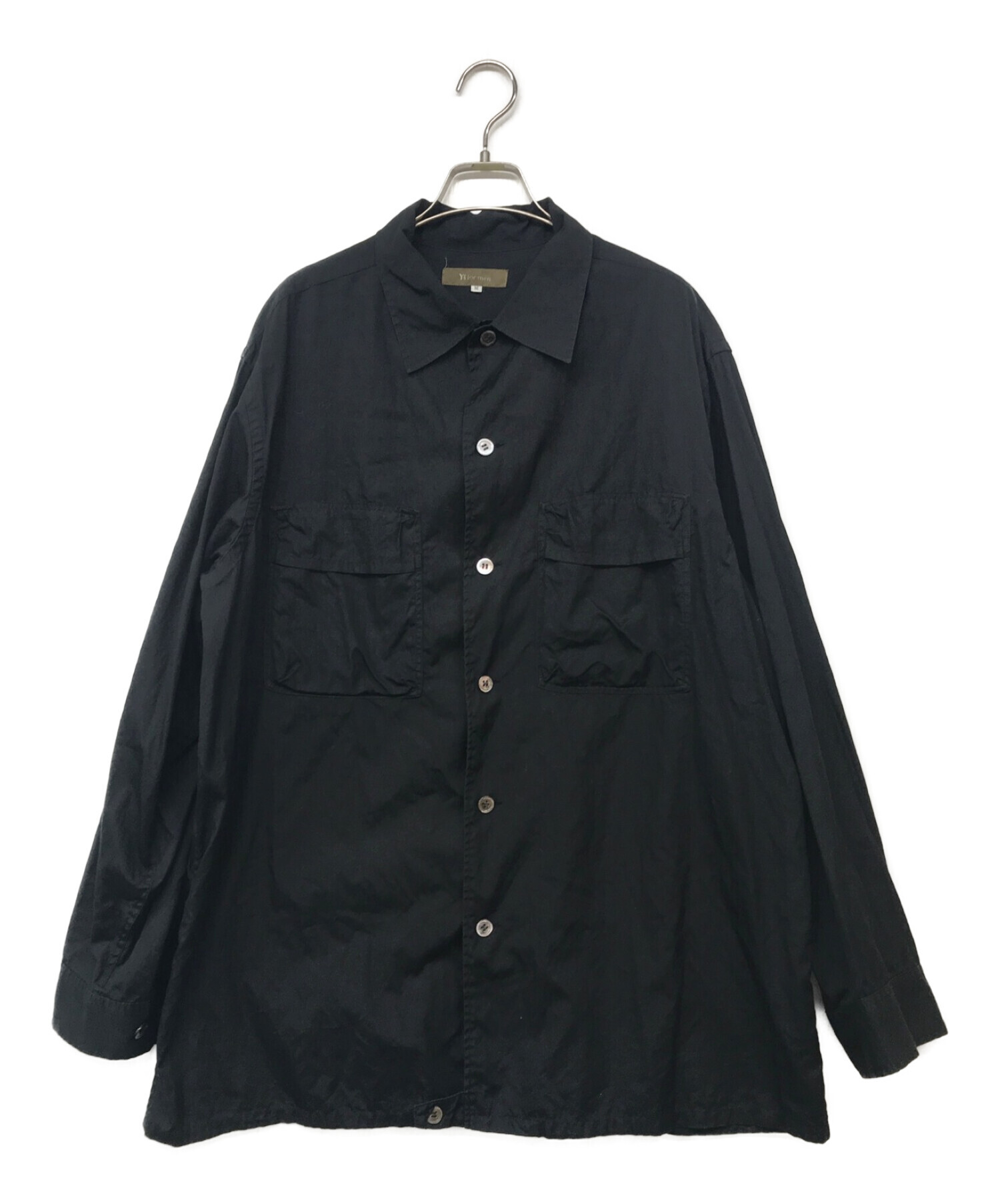 Y's for men (ワイズフォーメン) ヴィンテージコットンシャツ ブラック サイズ:M
