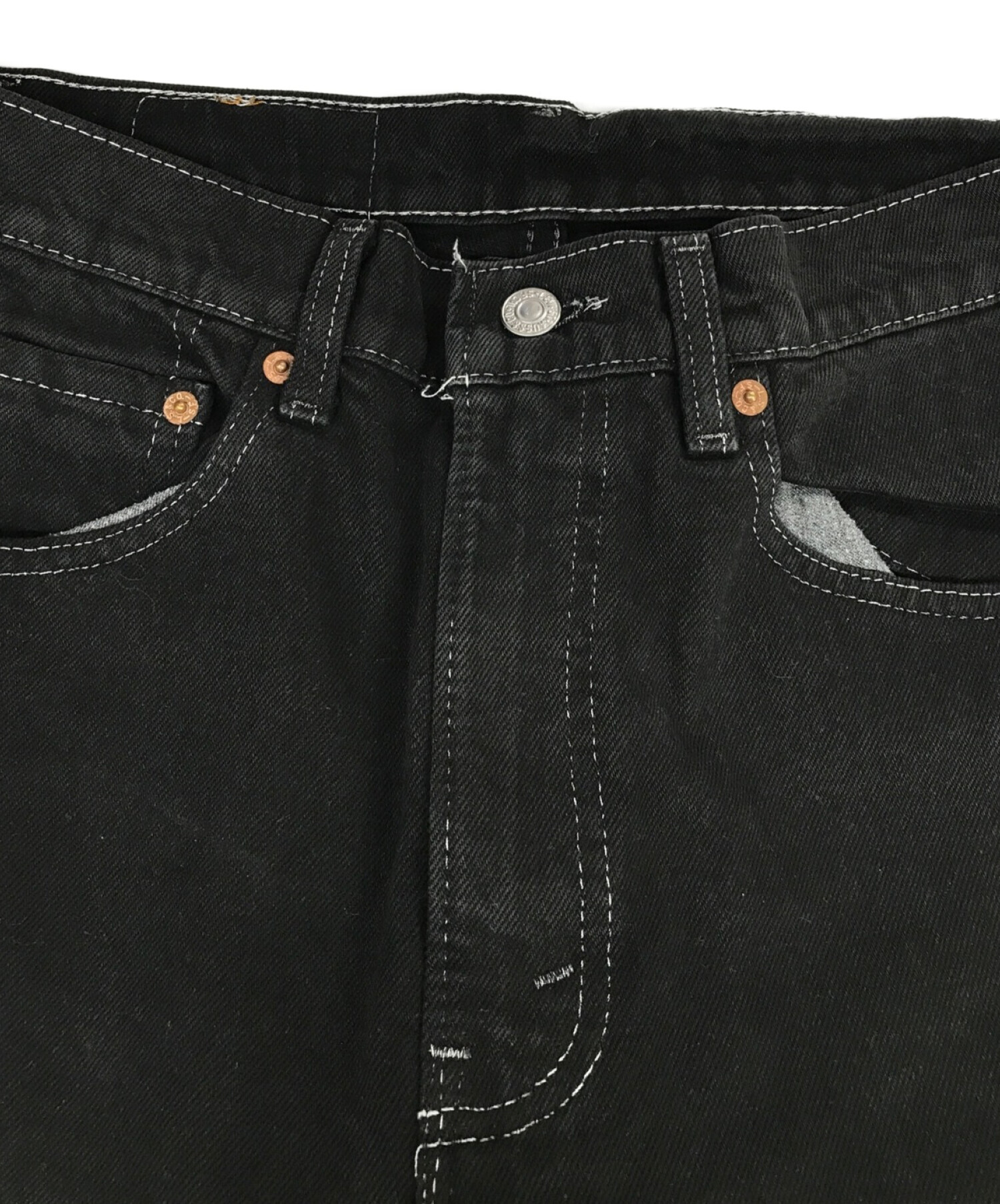 中古・古着通販】LEVI'S (リーバイス) ブラックデニムパンツ ブラック