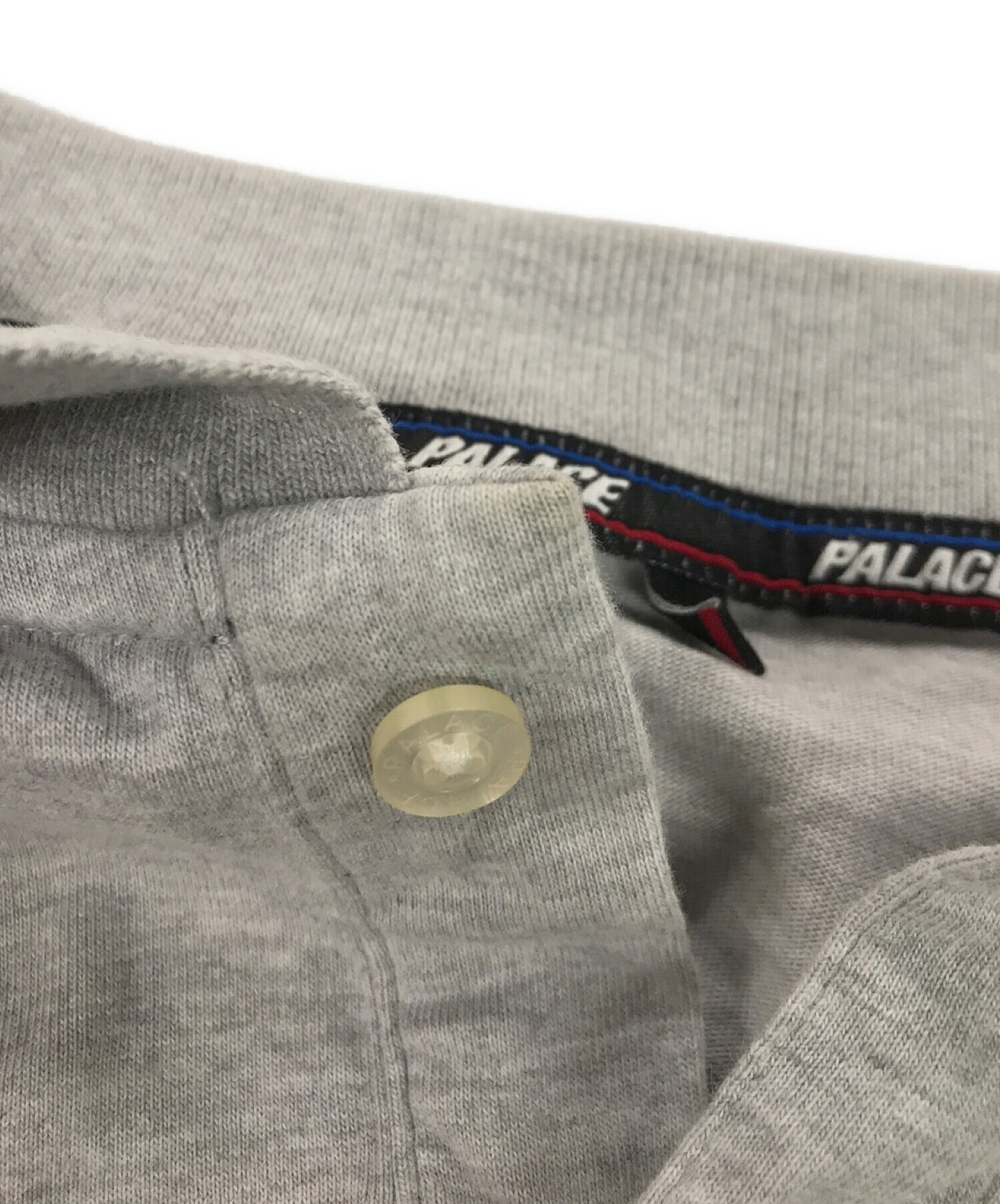 PALACE (パレス) BASICALLY A LONGSLEEVE POLO/ベーシックリーアロングスリーブポロ グレー サイズ:XL