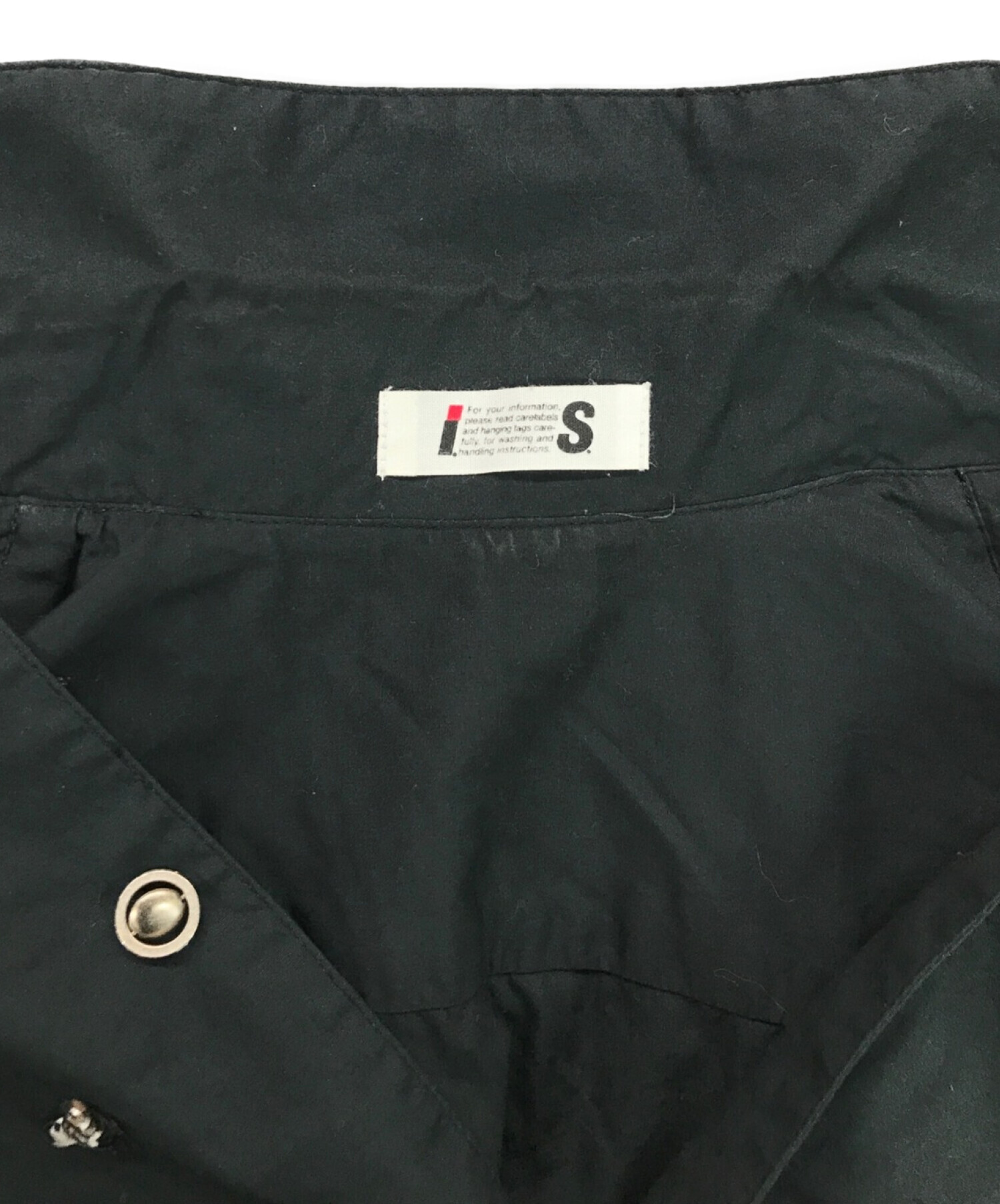 ISSEY MIYAKE (イッセイミヤケ) ヴィンテージスパンコールデザインシャツ ブラック サイズ:Ｍ