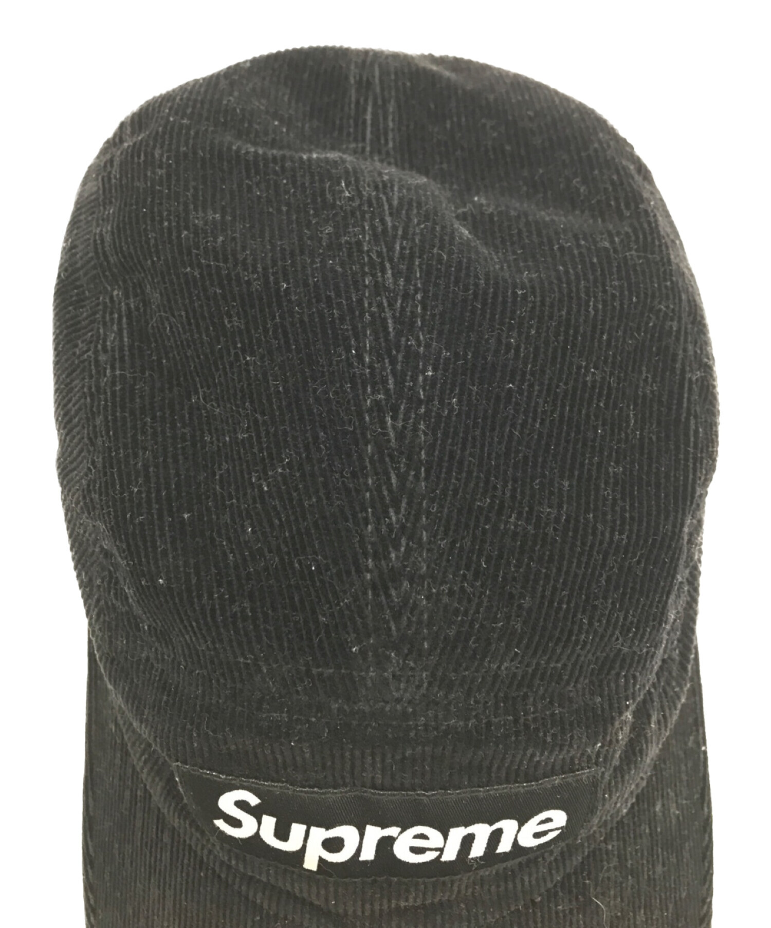 SUPREME (シュプリーム) コーデュロイキャップ ブラック