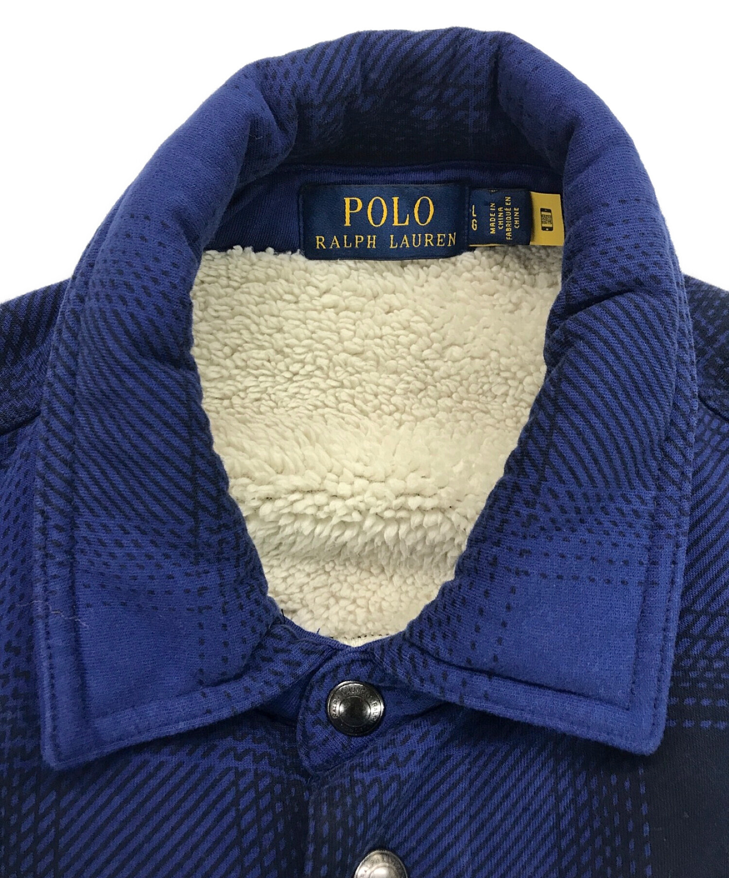 POLO RALPH LAUREN (ポロ・ラルフローレン) 裏ボアジャケット ブルー サイズ:L