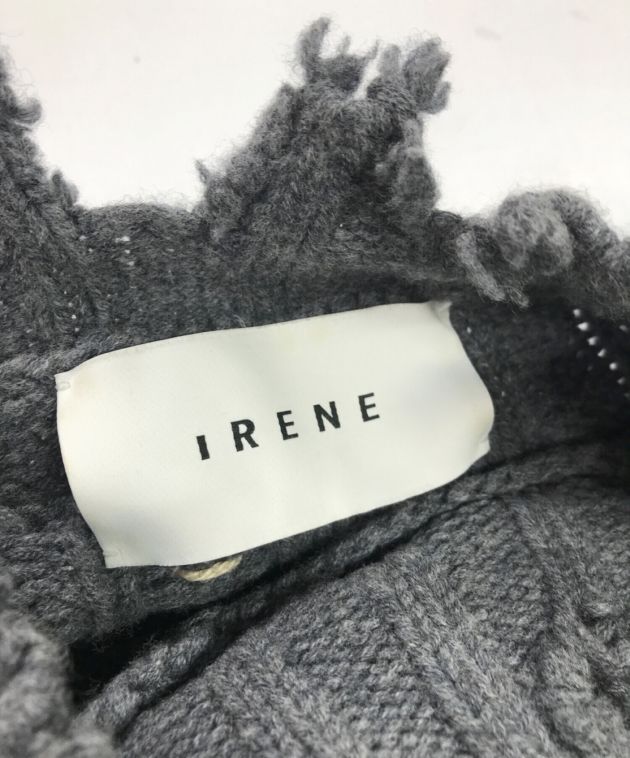 IRENE (アイレネ) Mix Cable Cropped Knit/ミックスケーブルクロップドニット グレー サイズ:36