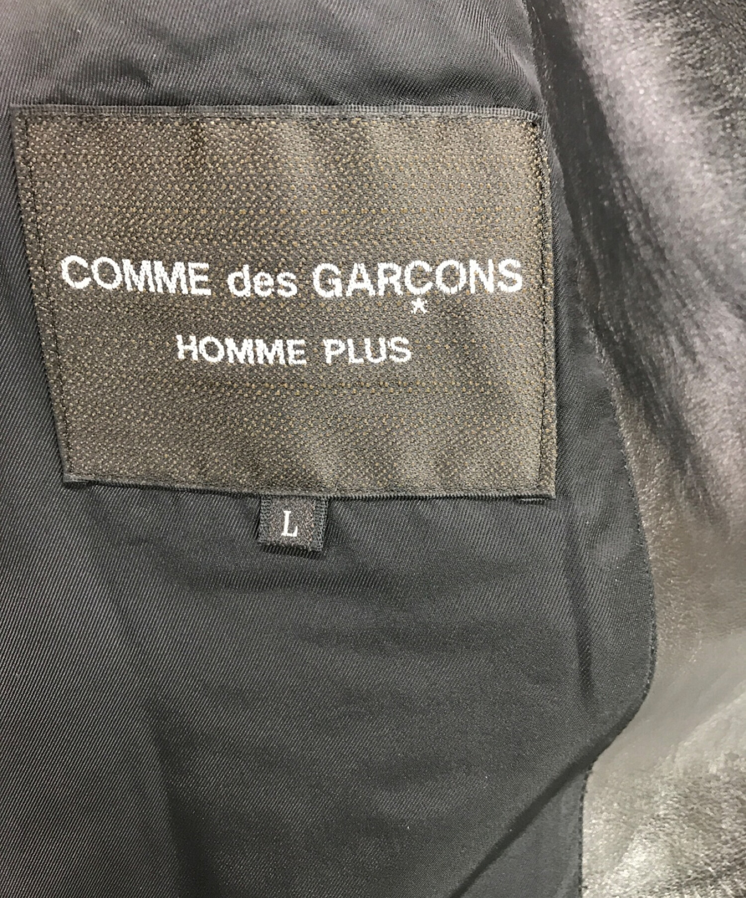 COMME des GARCONS HOMME PLUS (コムデギャルソンオムプリュス) 01AW/サイケ期/ダブルレザーコート ブラック サイズ:L