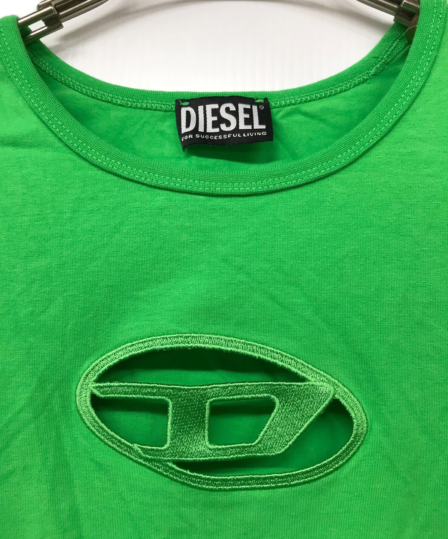 DIESEL (ディーゼル) 半袖カットソー グリーン サイズ:XL