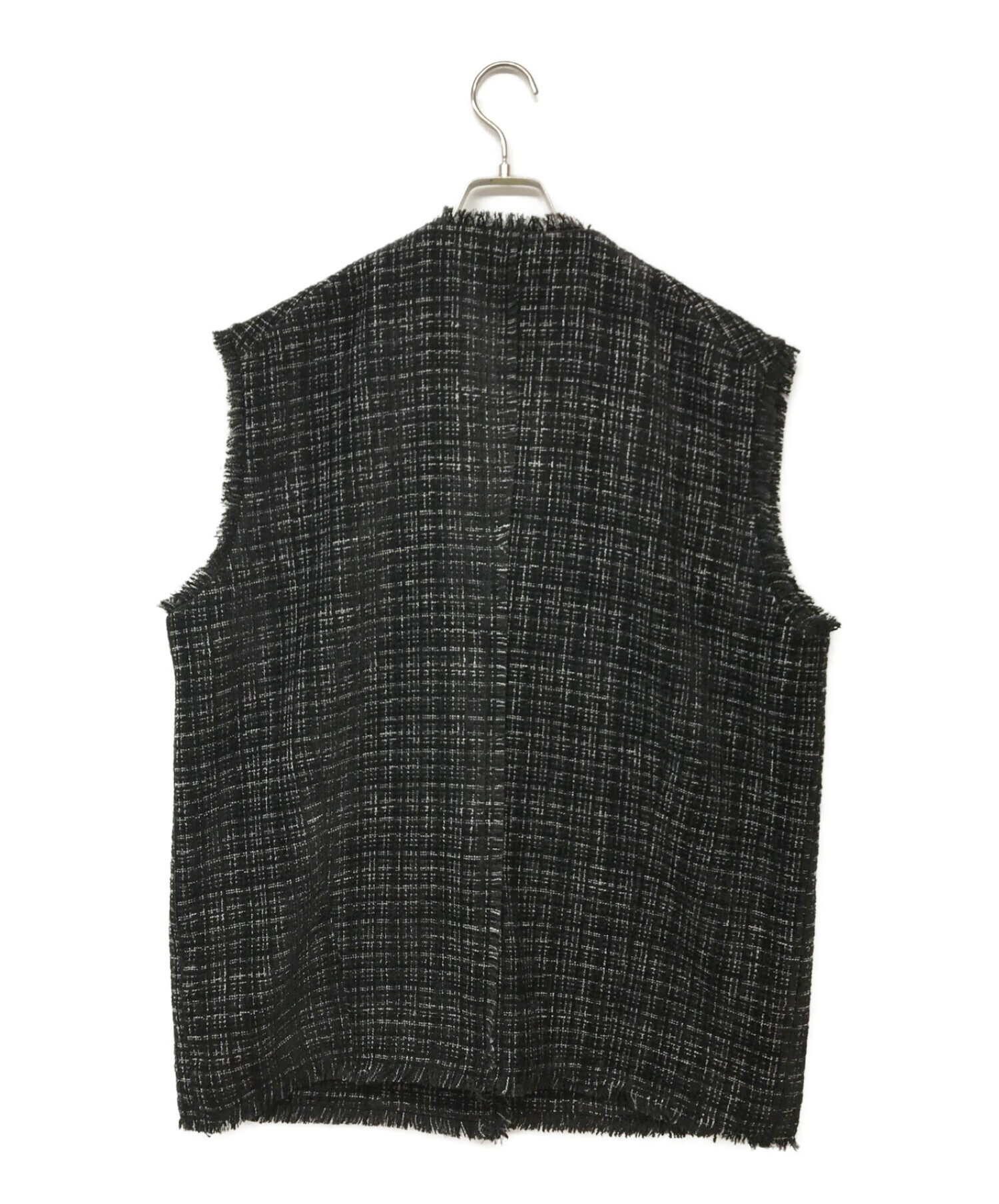 中古・古着通販】MANOF (マノフ) CASUAL TWEED VEST/カジュアルツイードベスト ブラック サイズ:M｜ブランド・古着通販  トレファク公式【TREFAC FASHION】スマホサイト