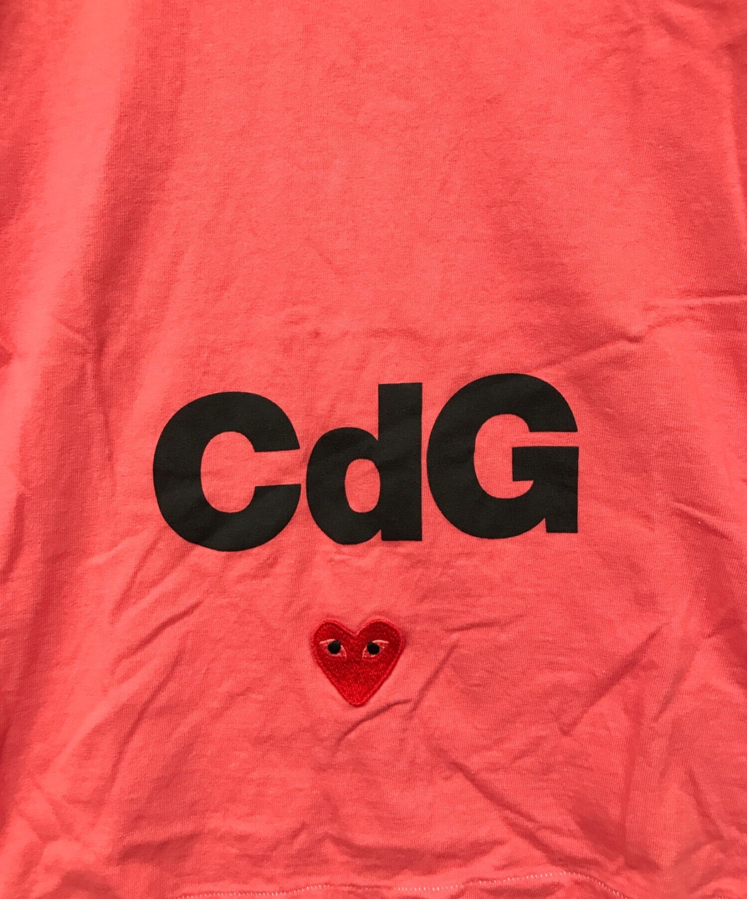 PLAY COMME des GARCONS (プレイ コムデギャルソン) CDG (シーディージー) コラボｔシャツ ピンク サイズ:Ｓ