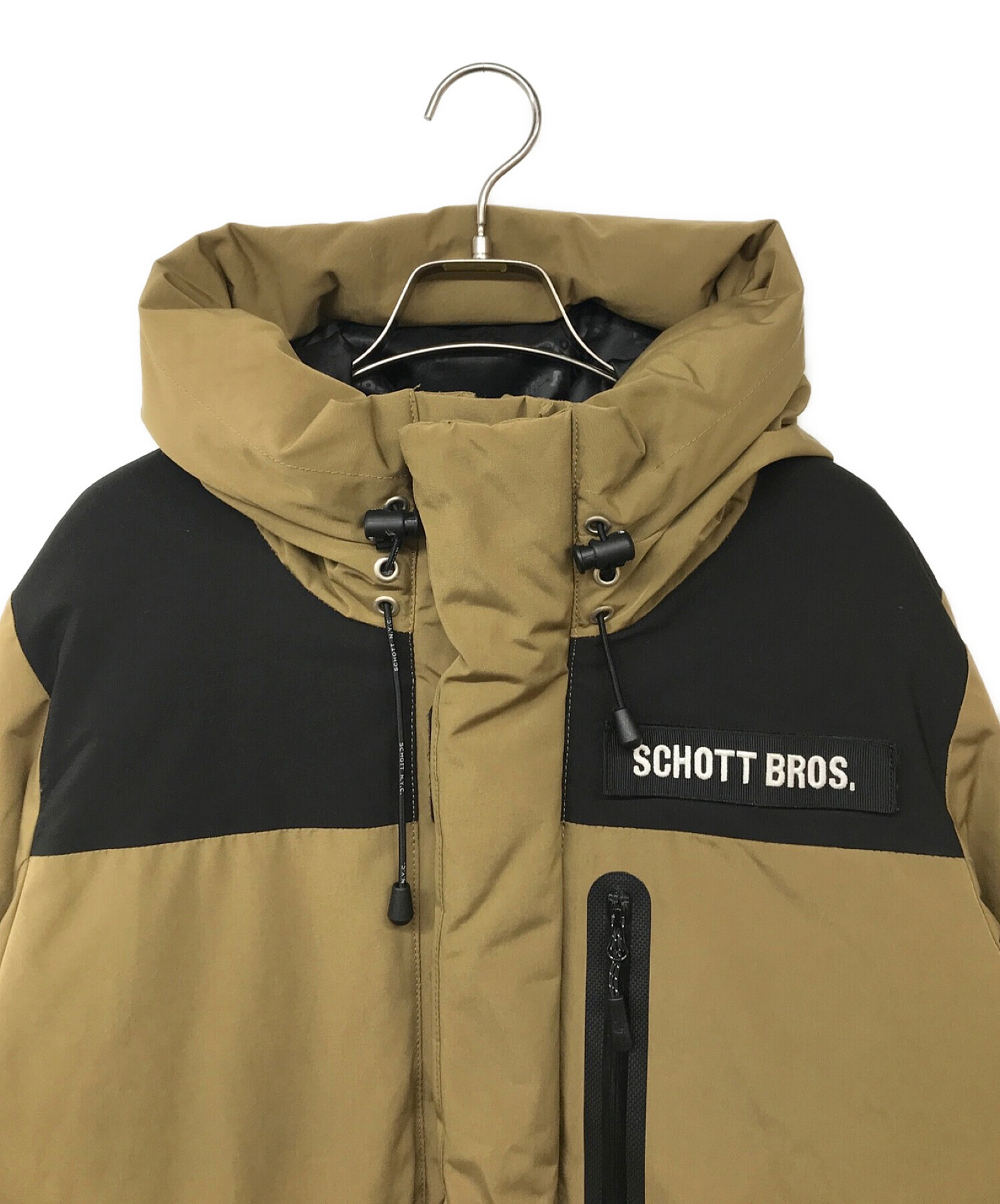 Schott (ショット) 2TONE DOWN PARKA/ツートーンダウンパーカー ブラウン サイズ:S