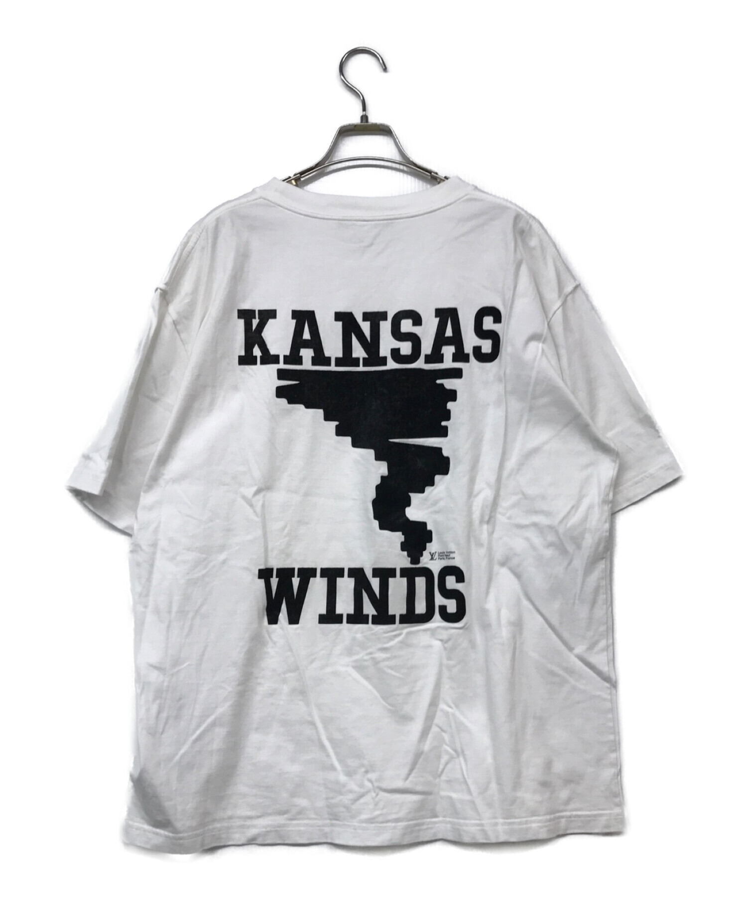 LOUIS VUITTON (ルイ ヴィトン) 2019SS Kansas Wind Print Tee/カンザスウィンドウプリントT ホワイト  サイズ:XL